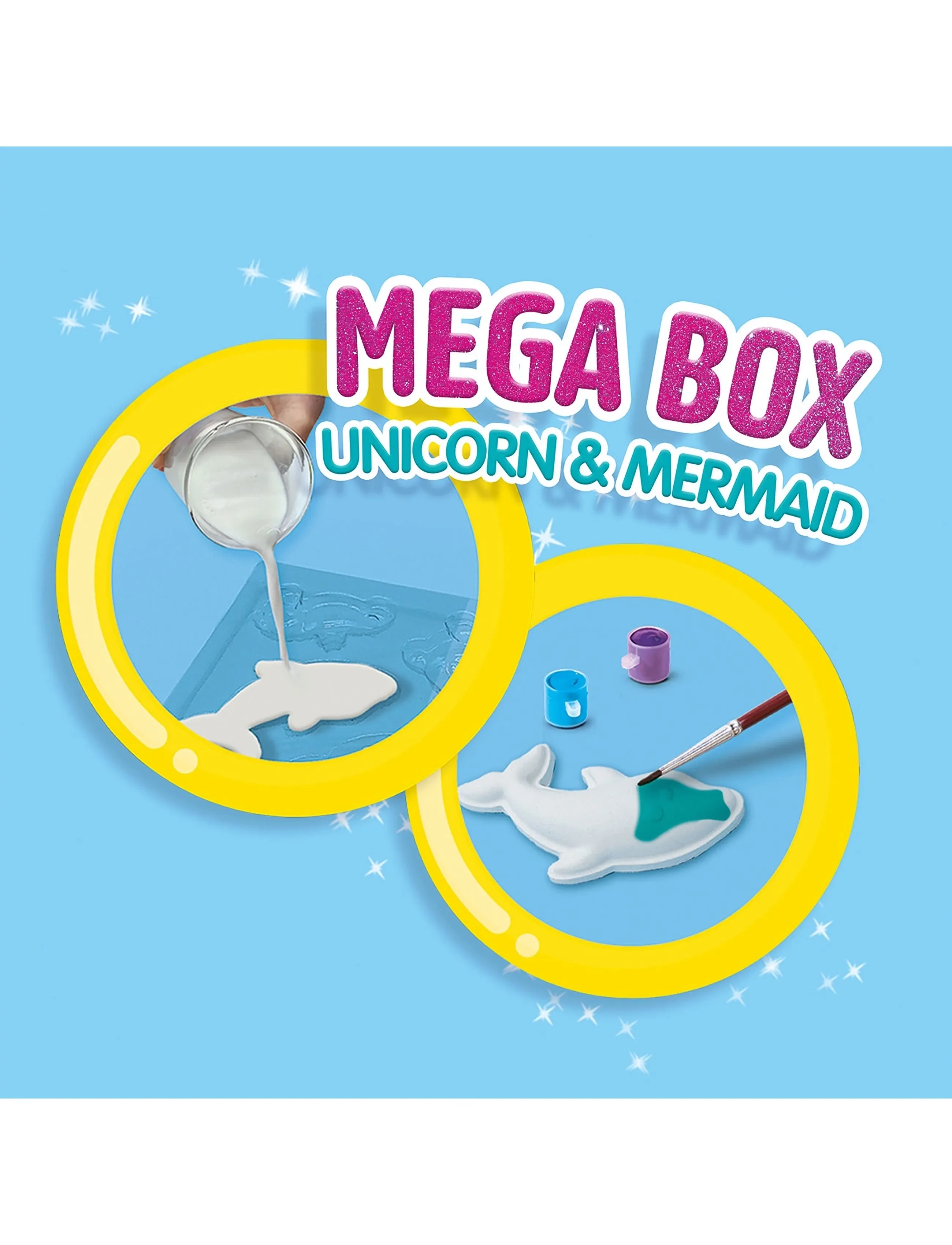 SES Creative - Casting & Painting - Mega Box - Unicorn and Mermaid - käsitöökomplekt - multi - 3