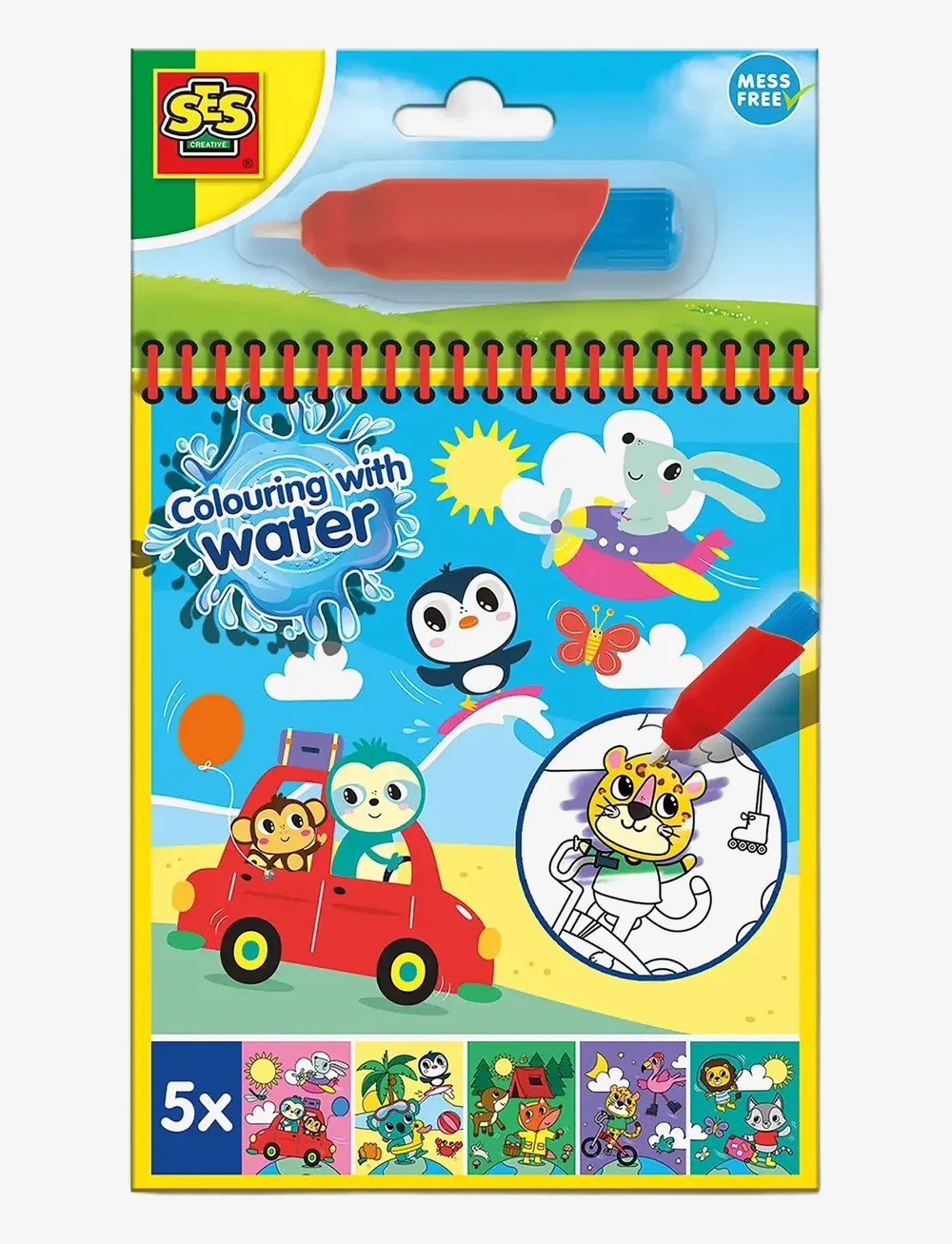 SES Creative - Colouring with Water - Travel Colouring Book - värvimis- & käsitööraamatud - multi - 1