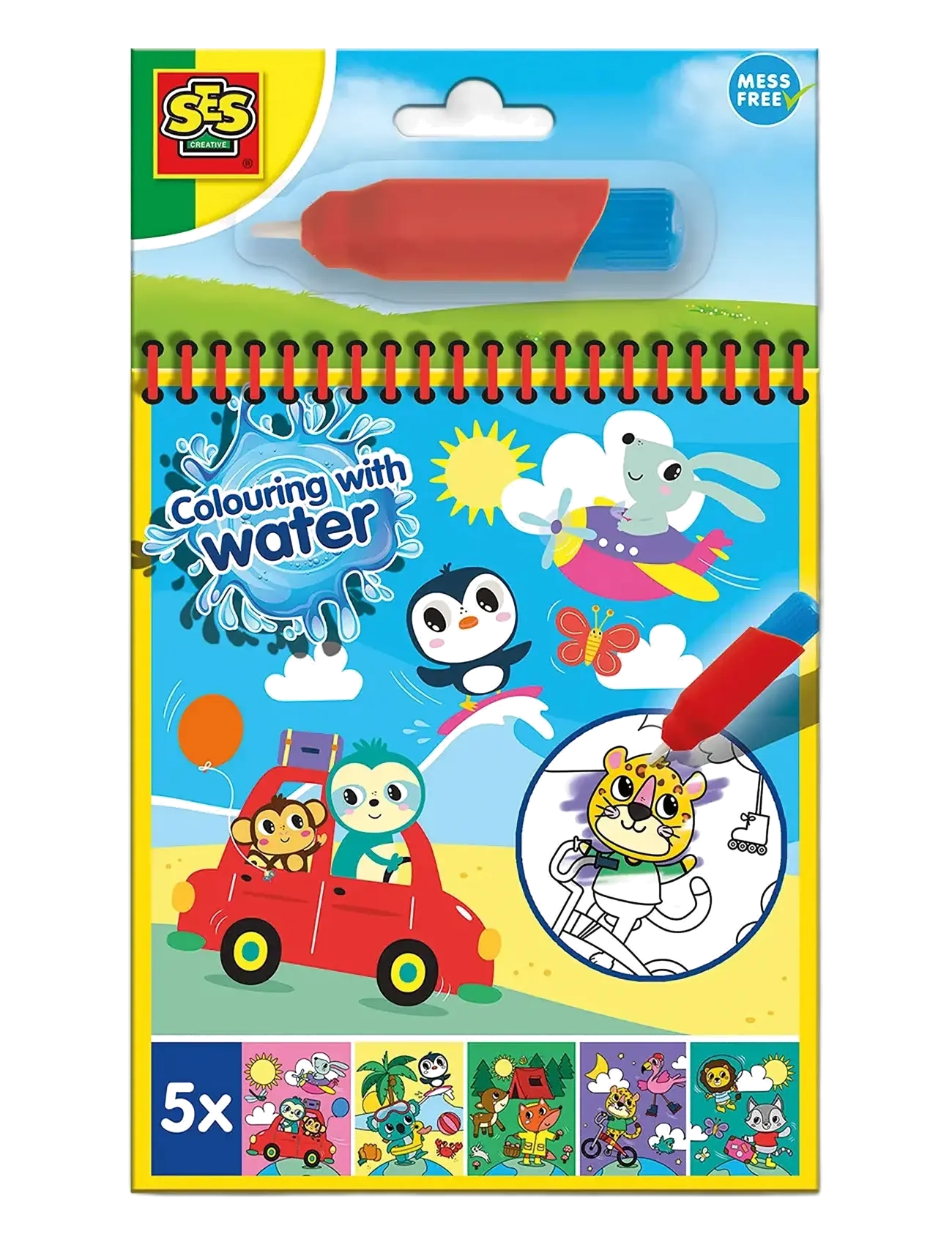 SES Creative Colouring with Water - Travel Colouring Book - Joonistamine - MULTI / multi