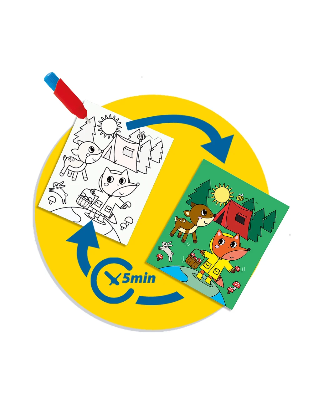 SES Creative - Colouring with Water - Travel Colouring Book - värvimis- & käsitööraamatud - multi - 2