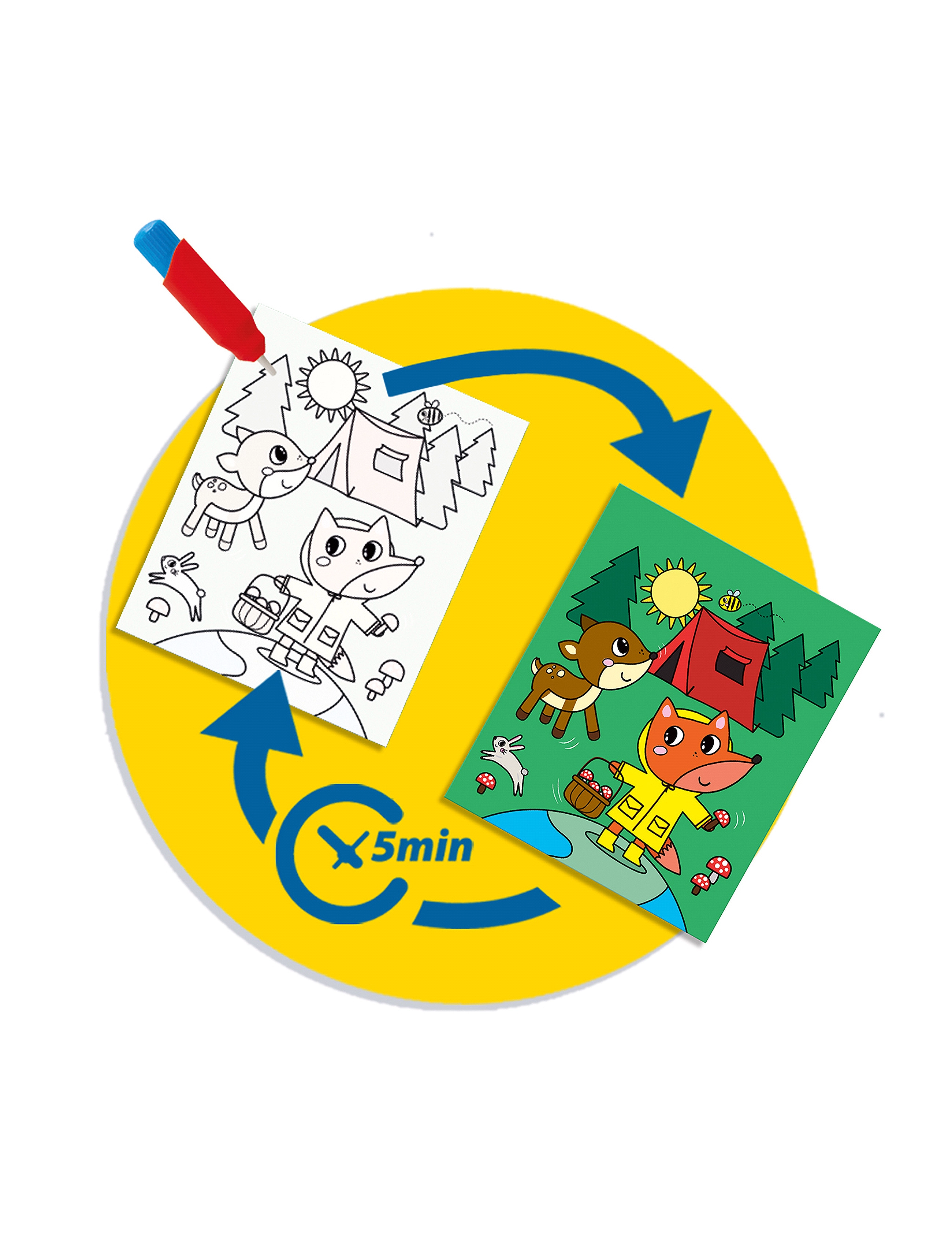 SES Creative - Colouring with Water - Travel Colouring Book - värvimis- & käsitööraamatud - multi - 2