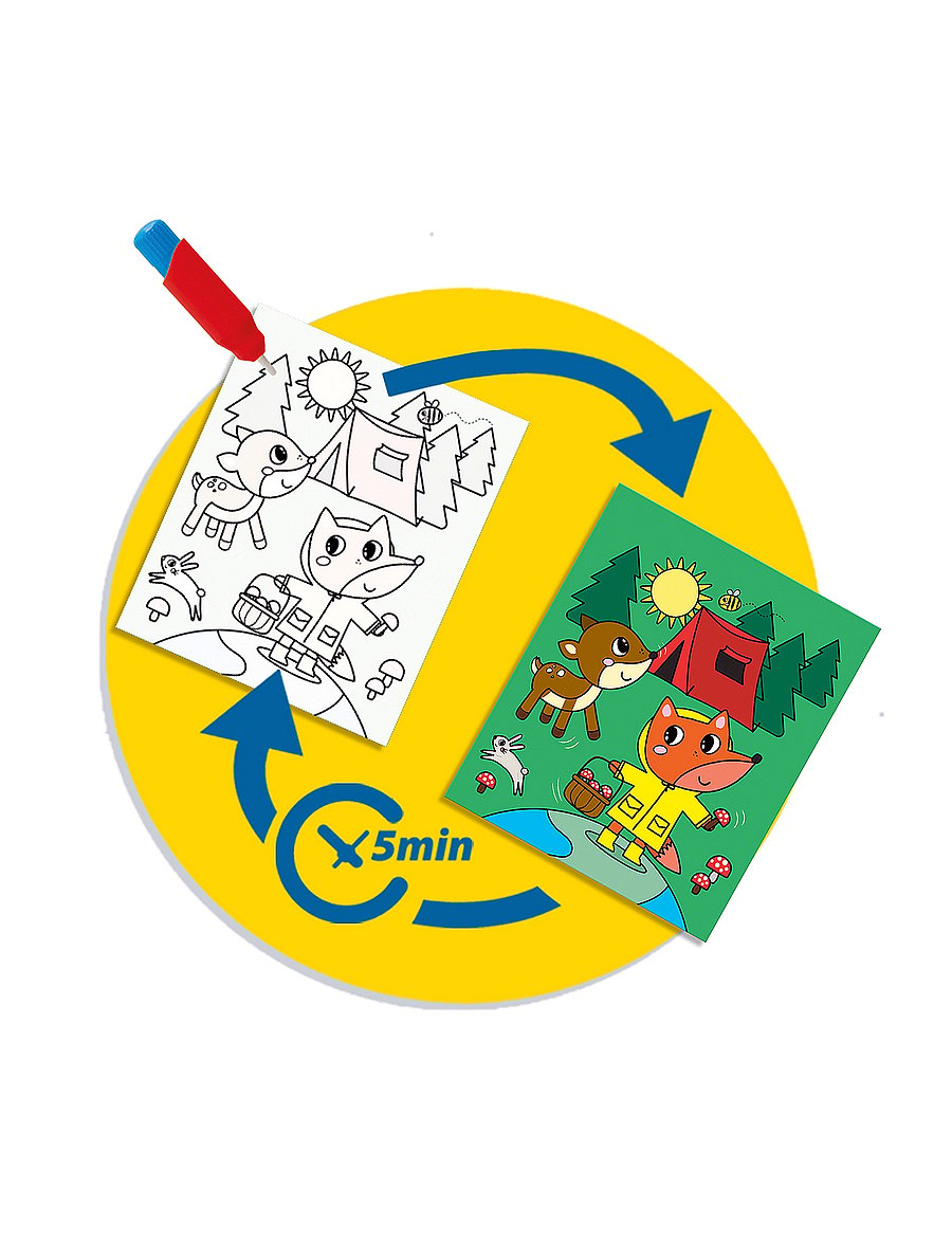 SES Creative - Colouring with Water - Travel Colouring Book - värvimis- & käsitööraamatud - multi - 2