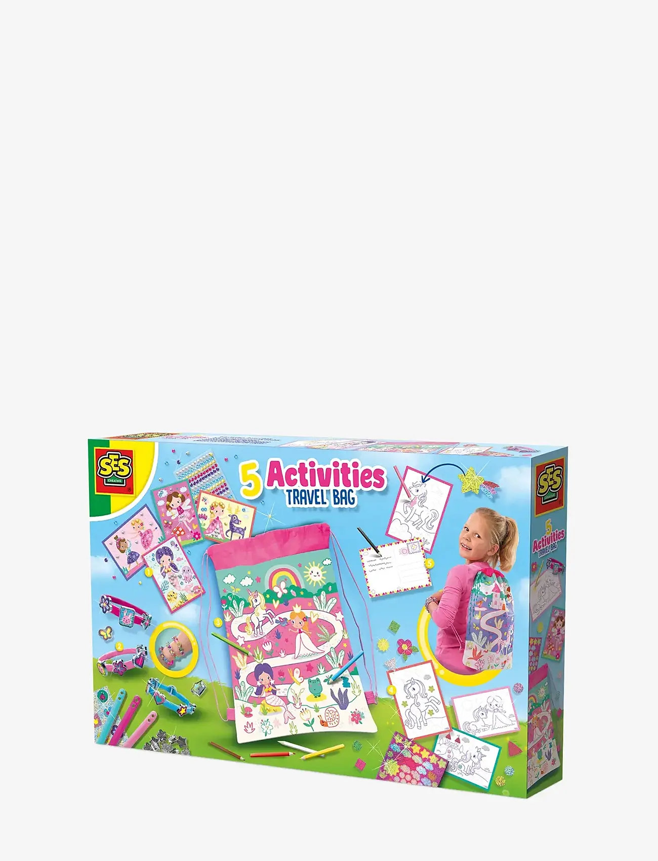 SES Creative - Activity Travel Bag - 5 Activities - kreasæt - pink - 0