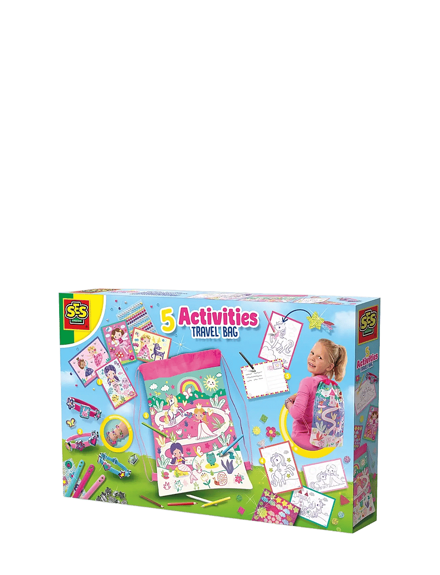SES Creative - Activity Travel Bag - 5 Activities - bastelset - pink - 0