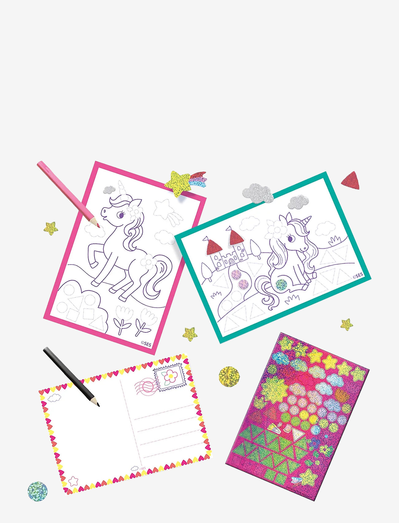 SES Creative - Activity Travel Bag - 5 Activities - kreasæt - pink - 2