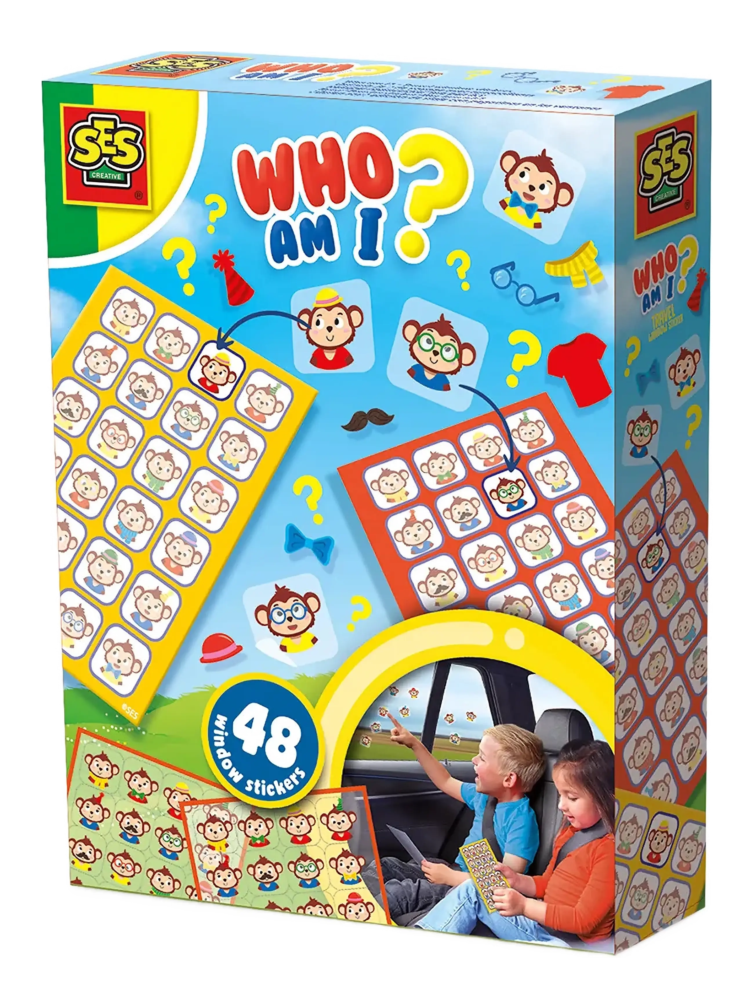 SES Creative Who am I? - Travel Window Stickers - 4 for 3 - MULTI / multi