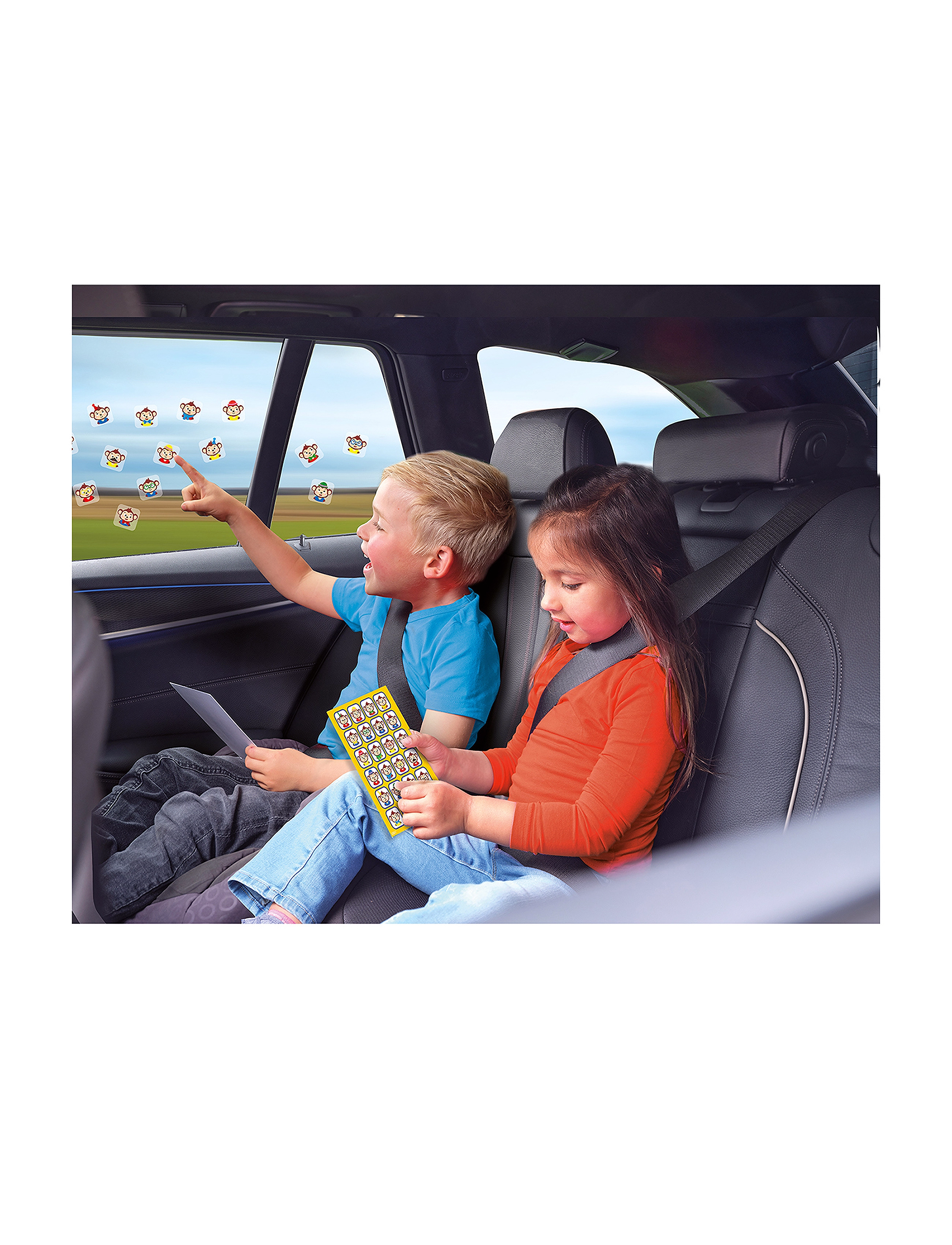 SES Creative Who Am I? Travel Window Stickers, One Size, Craft, Mehrfarbig/gemustert - Kinder