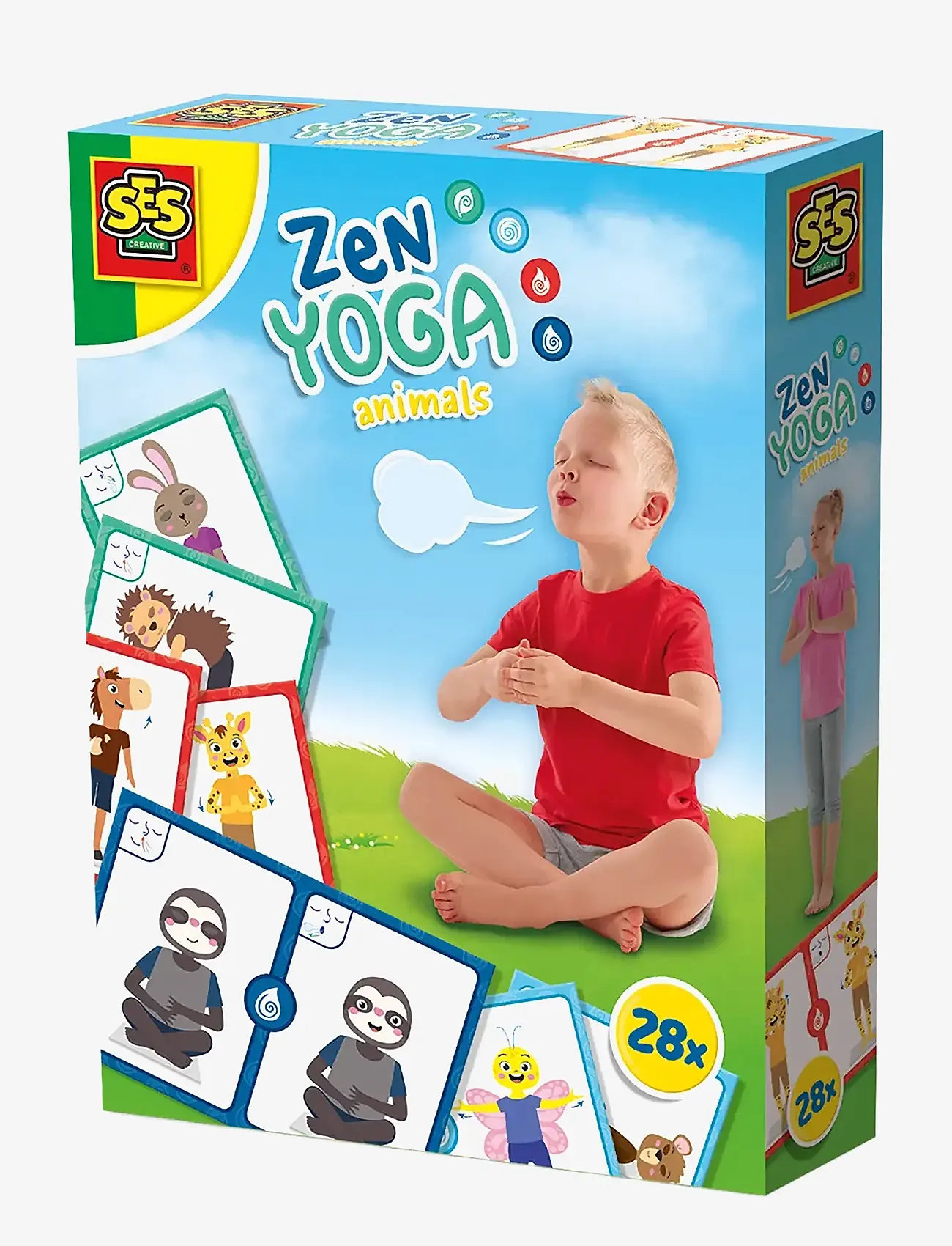 SES Creative - Animal Yoga - Zen - kortspil - multi - 1