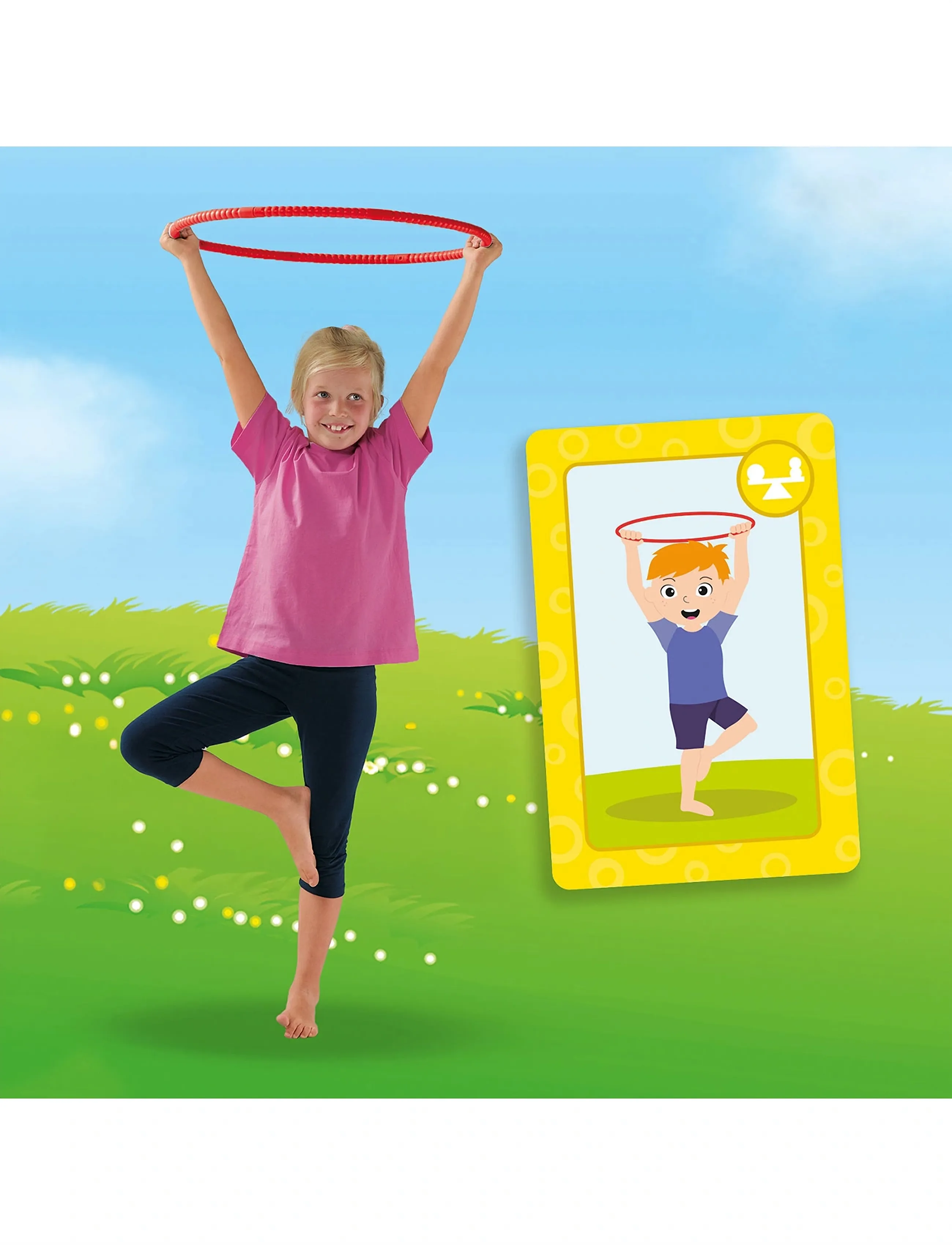 SES Creative Hula Hoop Yoga, One Size, Outdoor Spielzeug, Mehrfarbig/gemustert - Games & Sport, Kinder