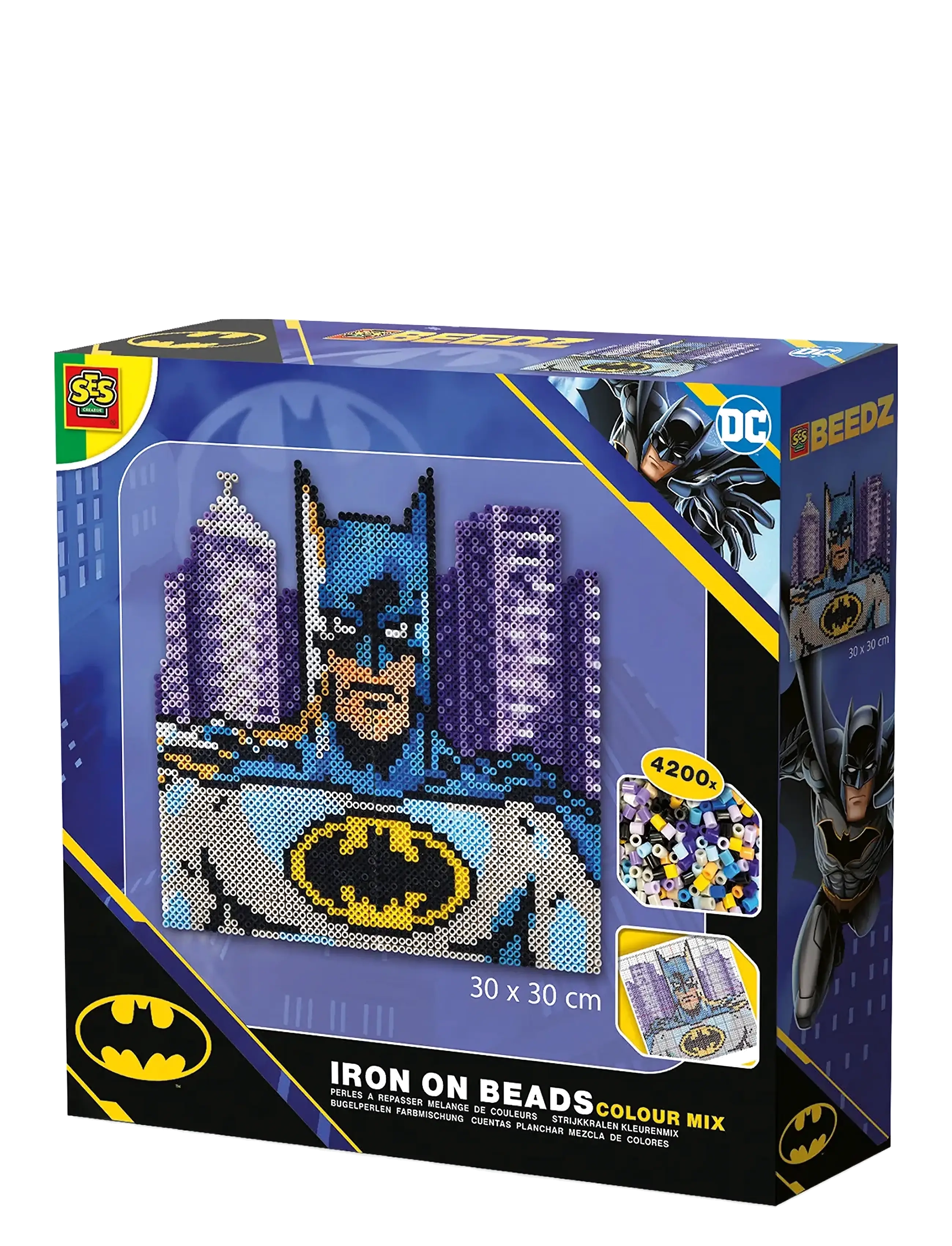 SES Creative Iron On Beads Dc Batman Batman 4200 Pcs, Børn, Craft Sæt, Multi/mønstret, Str: ONE SIZE