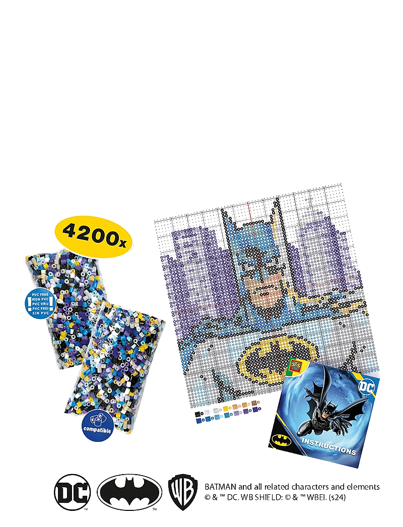 SES Creative - Iron on Beads - DC Batman - Batman 4200 pcs - käsitöökomplekt - multi - 1