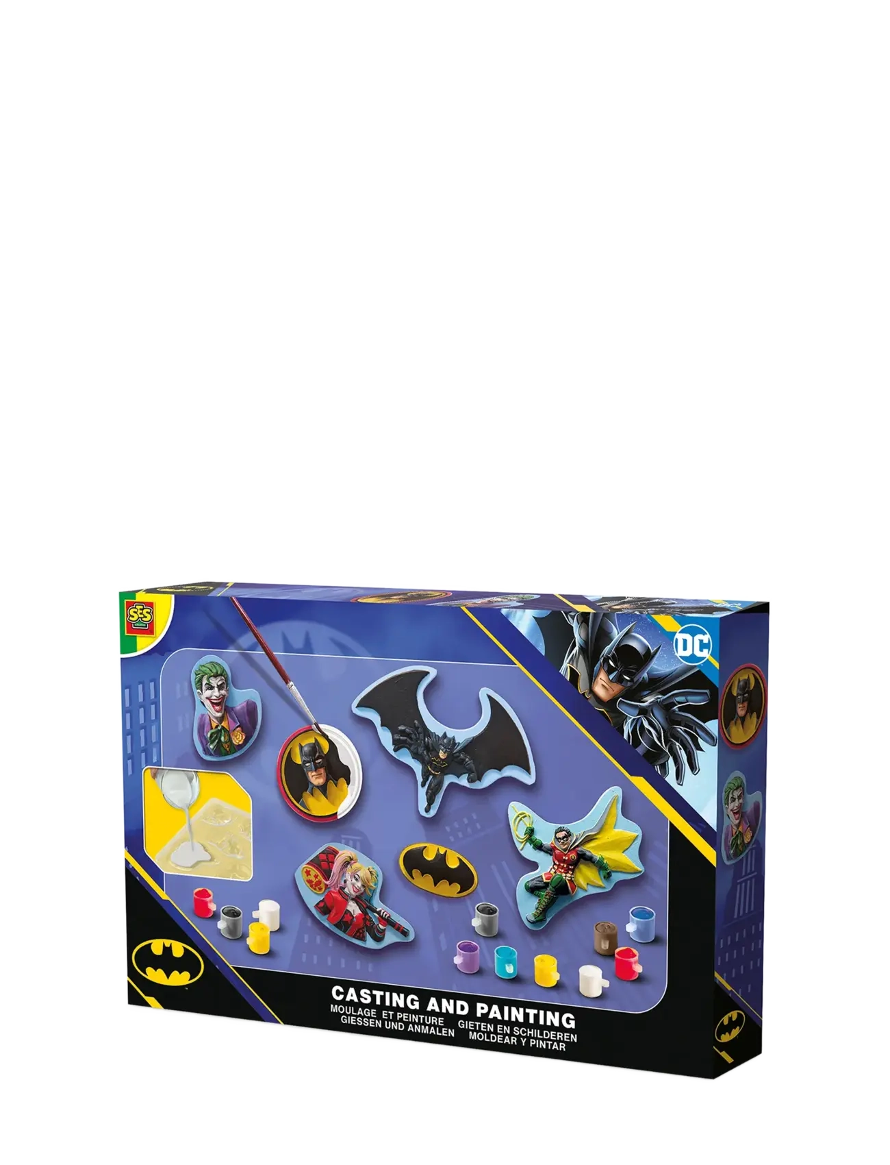 SES Creative Casting & Painting Dc Batman, One Size, Craft, Mehrfarbig/gemustert - Craft Sets, Kinder