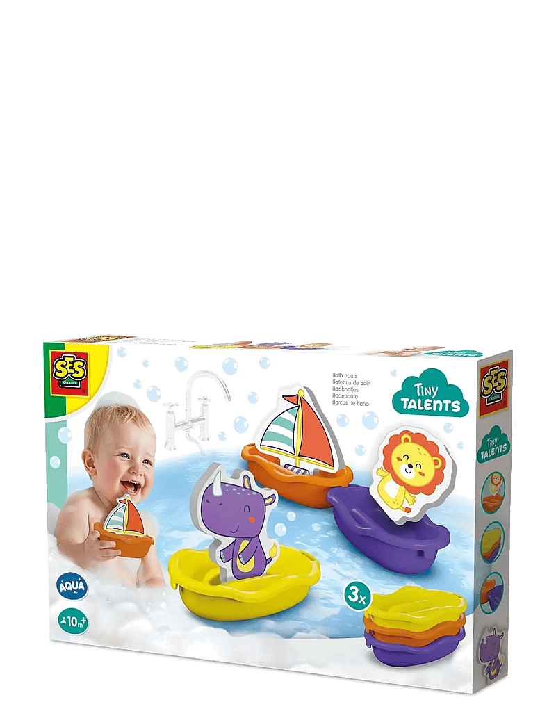 SES Creative - Bath Time - Boats with Foam Animals - vanniaeg - multi - 0