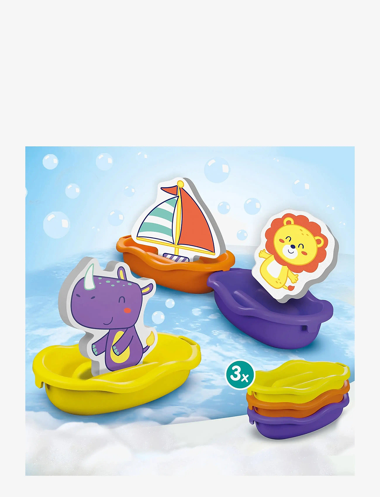 SES Creative - Bath Time - Boats with Foam Animals - bad - multi - 1