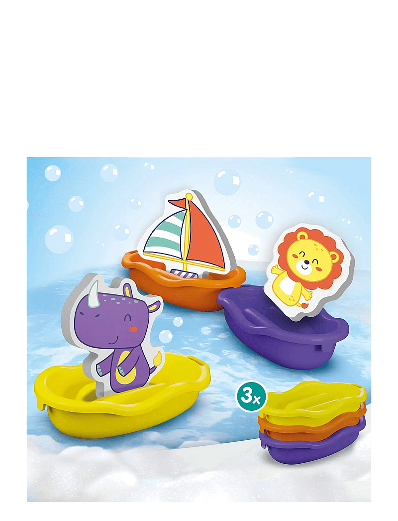 SES Creative - Bath Time - Boats with Foam Animals - vanniaeg - multi - 1