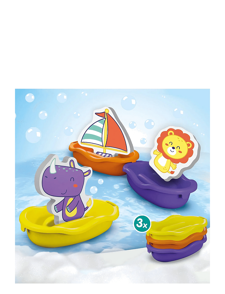 SES Creative - Bath Time - Boats with Foam Animals - vanniaeg - multi - 1