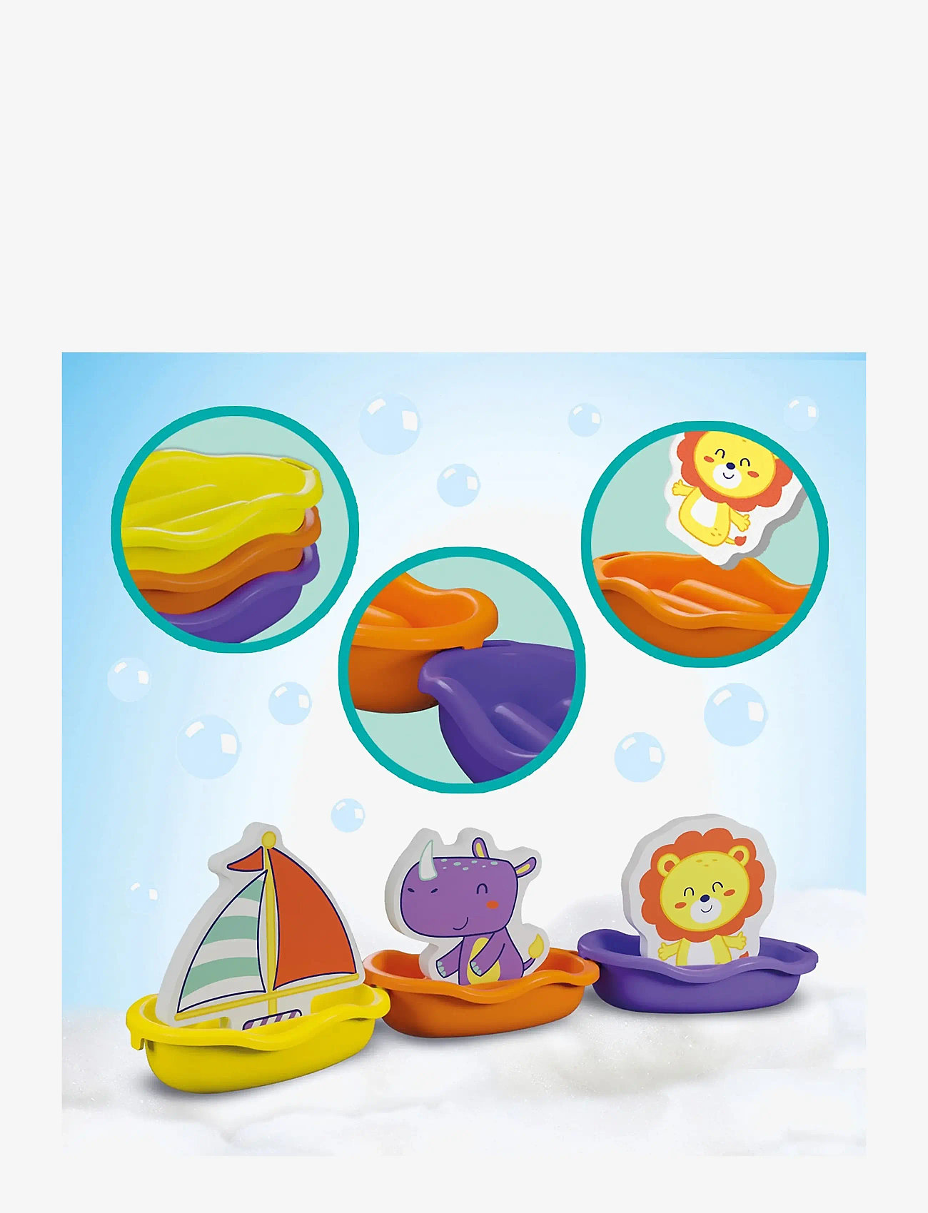 SES Creative - Bath Time - Boats with Foam Animals - bad - multi - 2