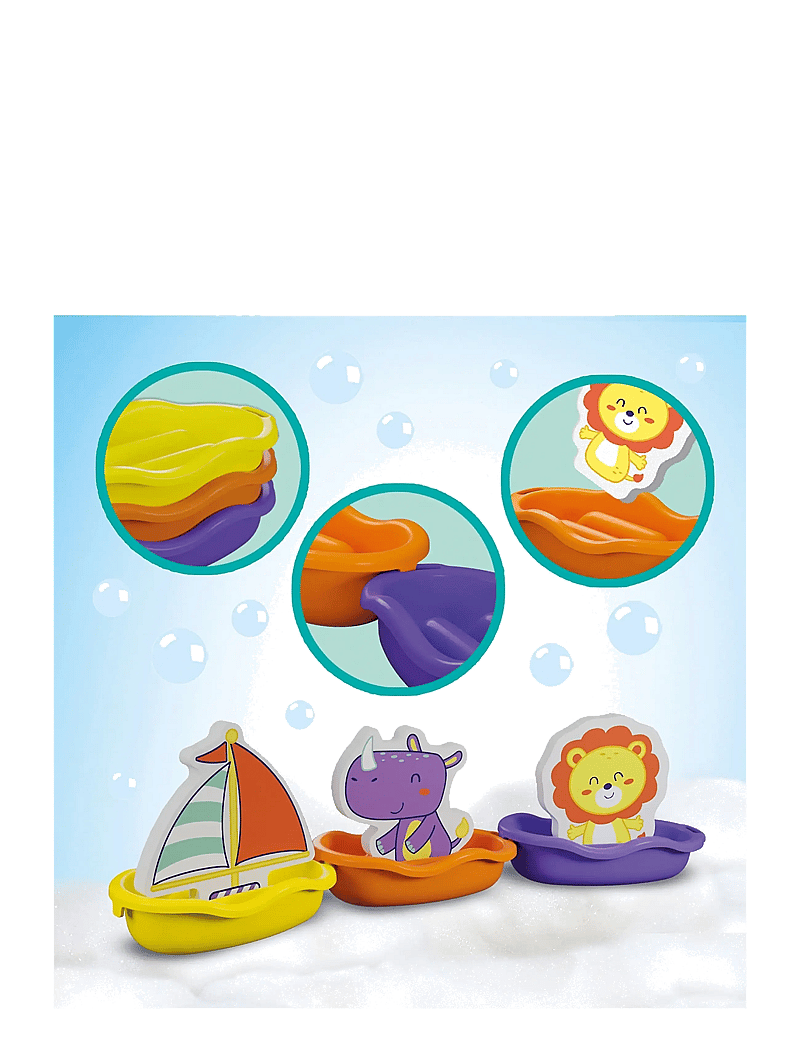 SES Creative - Bath Time - Boats with Foam Animals - vanniaeg - multi - 2