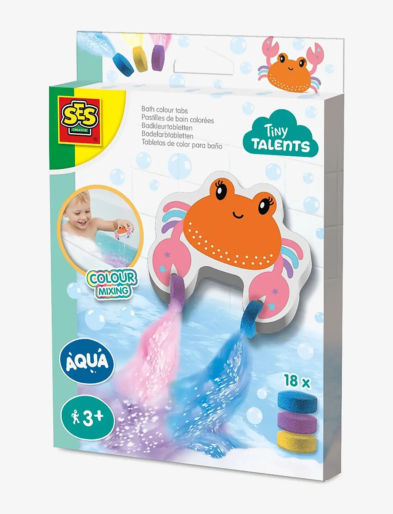 SES Creative - Bath Time - Bath Colour Crab - badelegetøj - multi - 1