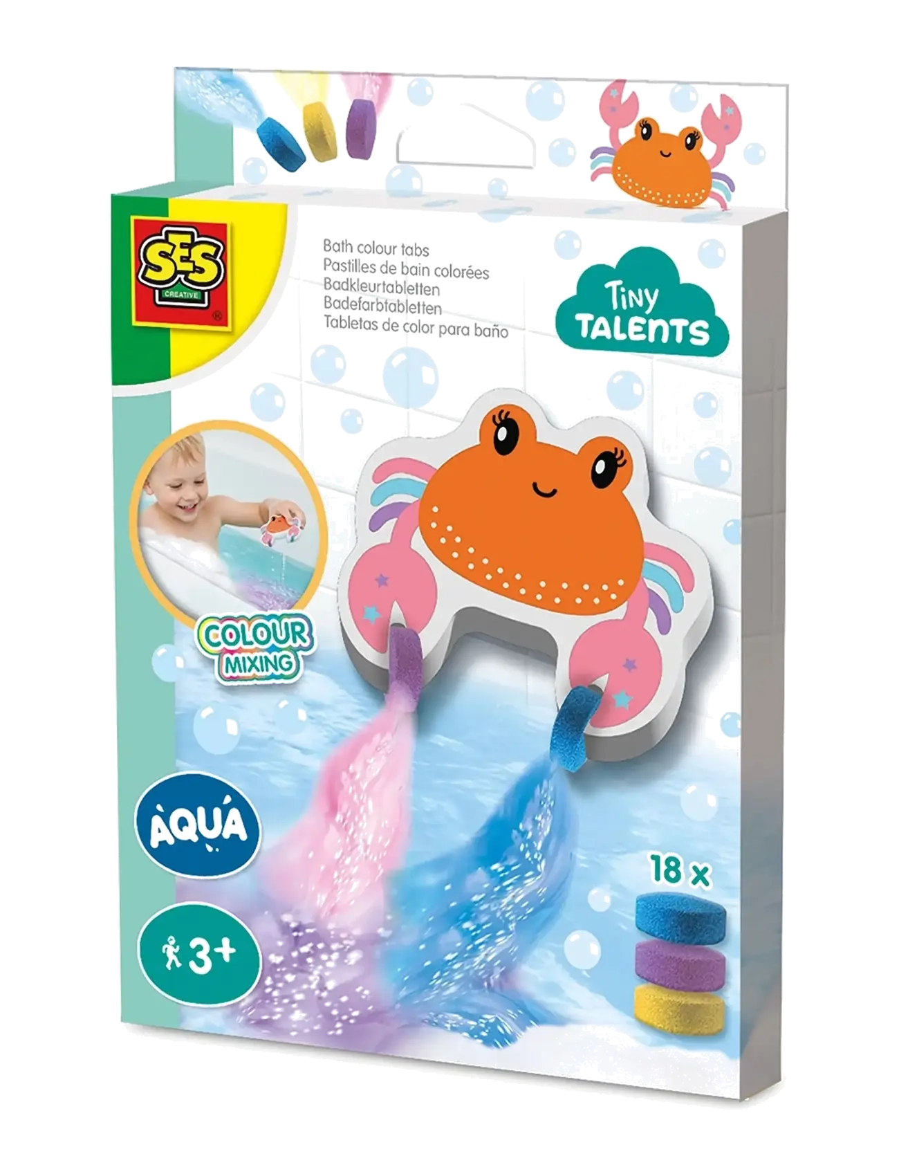 SES Creative Bath Time - Bath Colour Crab - Vannimänguasjad - MULTI / multi