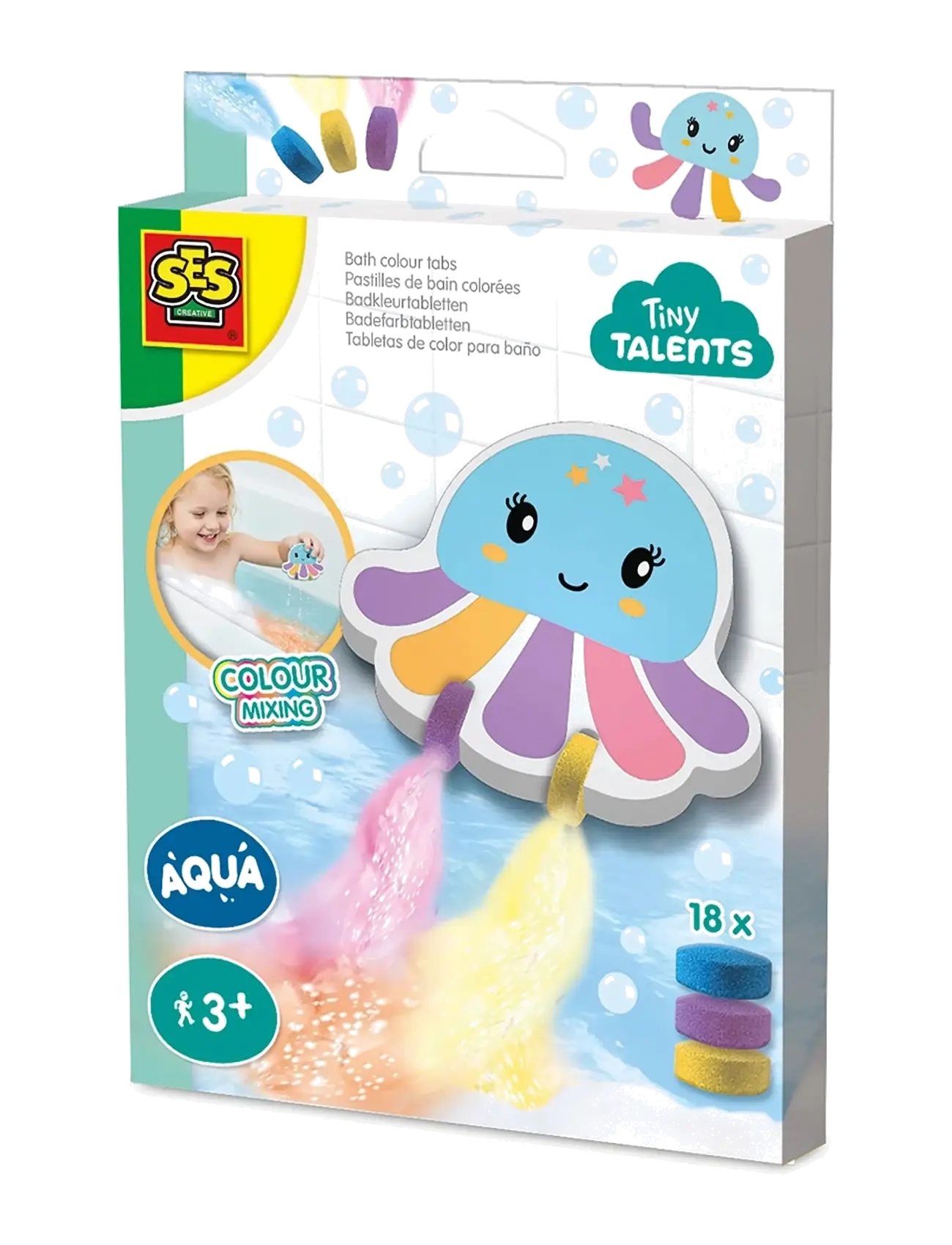 SES Creative Bath Time - Bath Colour Octopus - Vannimänguasjad - MULTI / multi