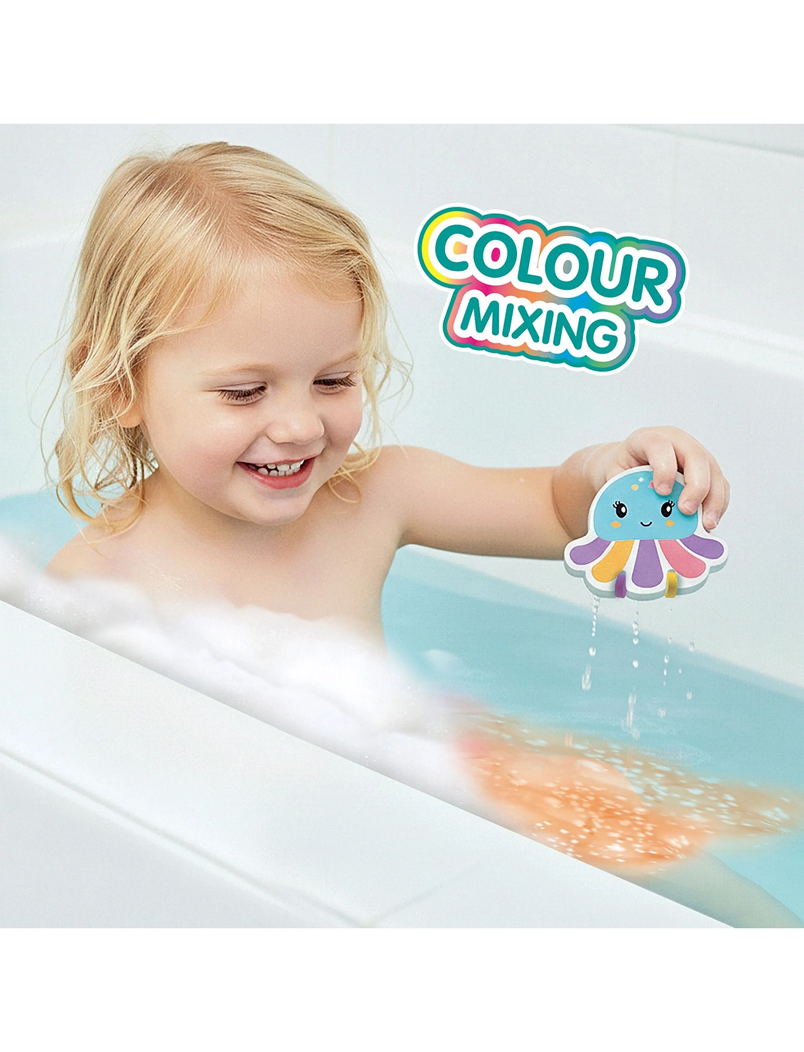SES Creative Bath Time - Bath Colour Octopus, One Size, Multi/patterned, Bath & Water Legetøj > Bath Legetøj, Børn
