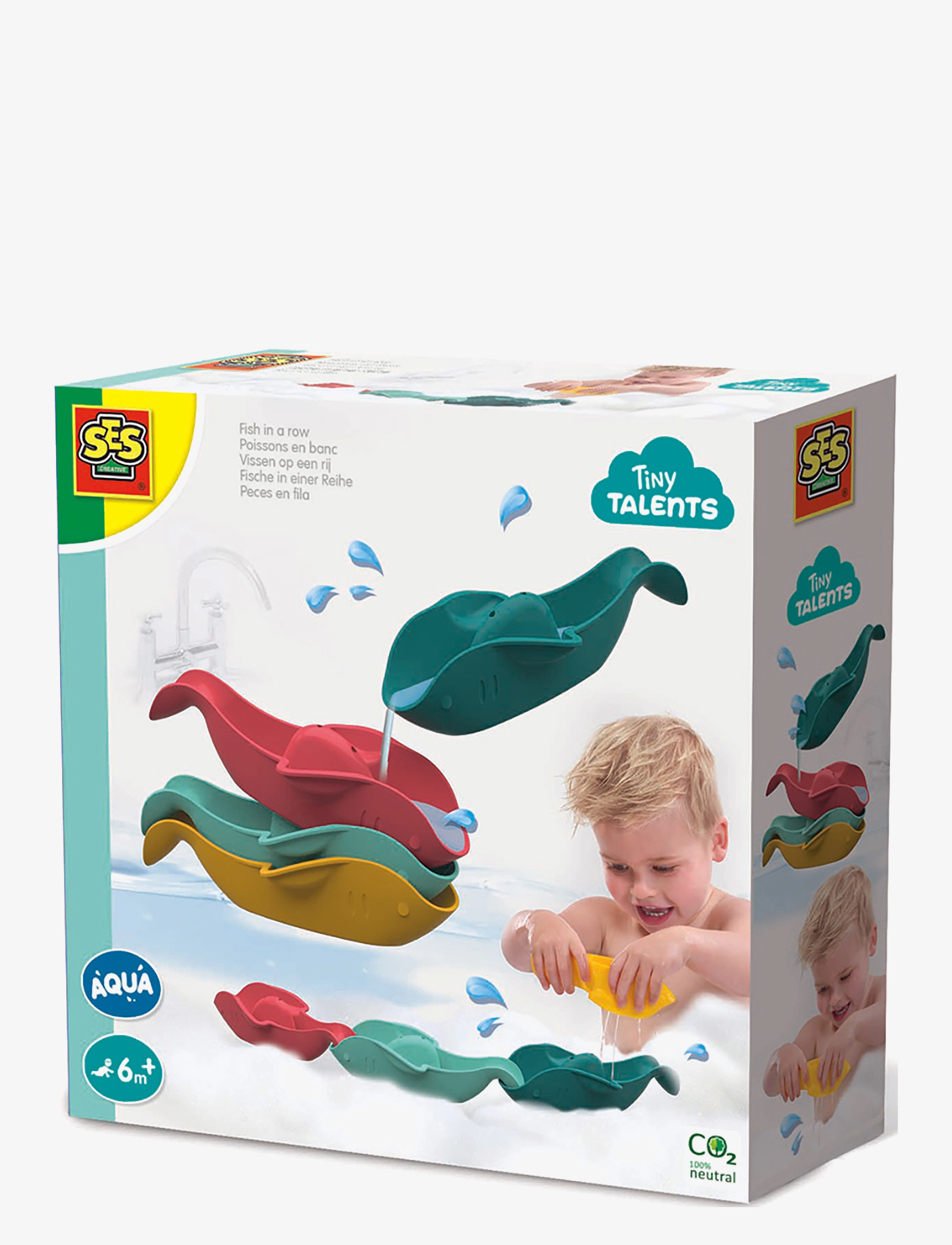 SES Creative Bath Time - Fish In A Row, One Size, Multi/patterned, Bath & Water Legetøj > Bath Legetøj, Børn