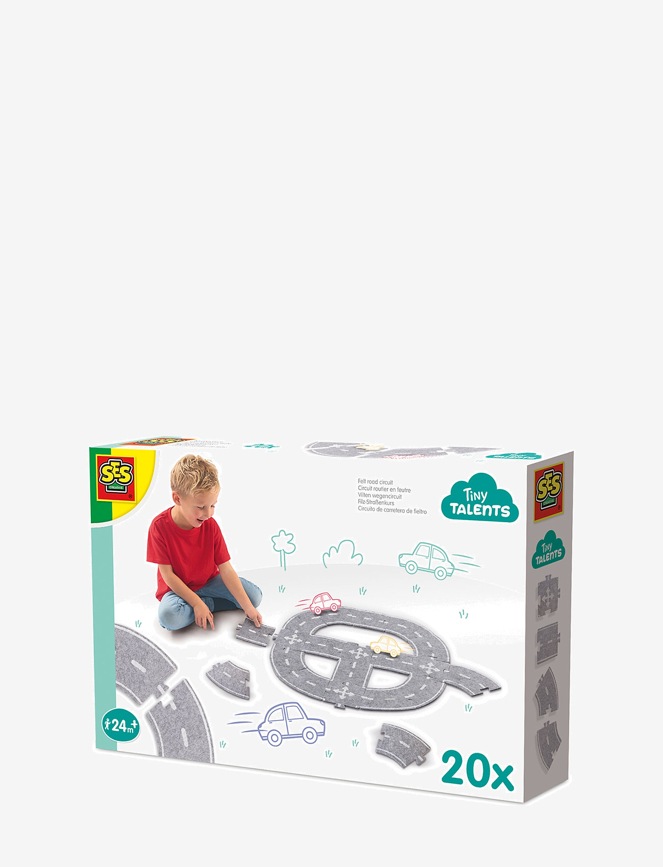 SES Creative - Felt Road Circuit 20 parts - bilbanor - grey - 1