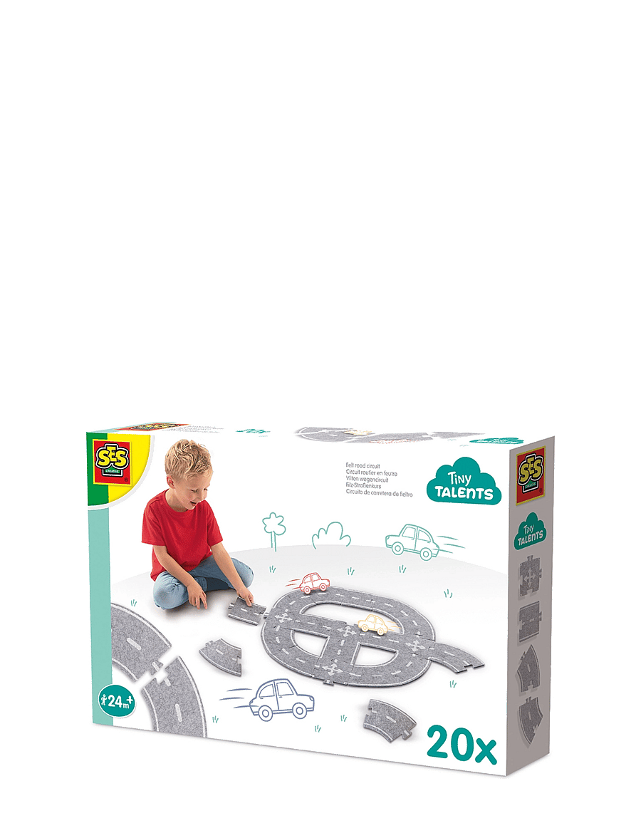 SES Creative - Felt Road Circuit 20 parts - rennbahnen - grey - 1