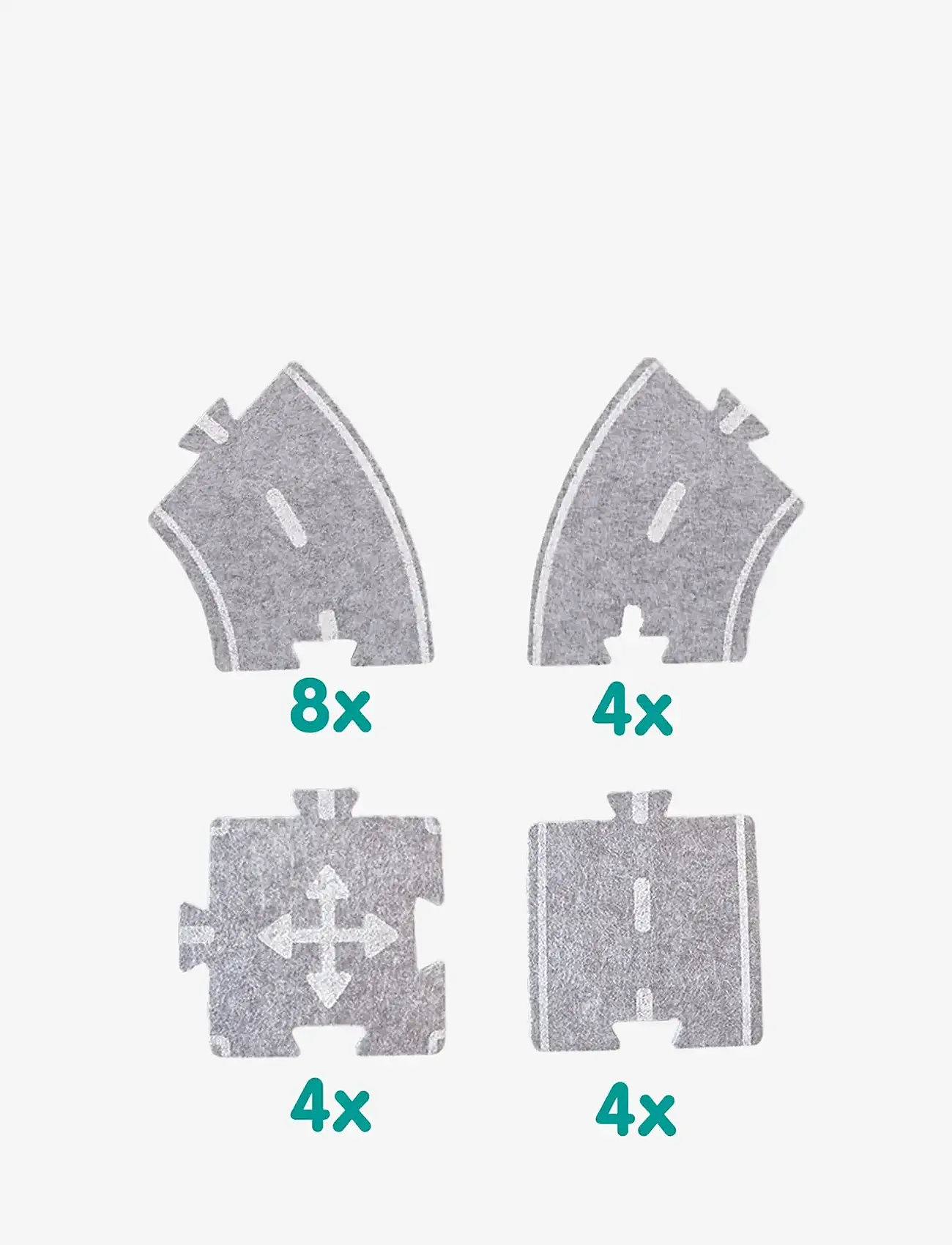 SES Creative - Felt Road Circuit 20 parts - bilbanor - grey - 2