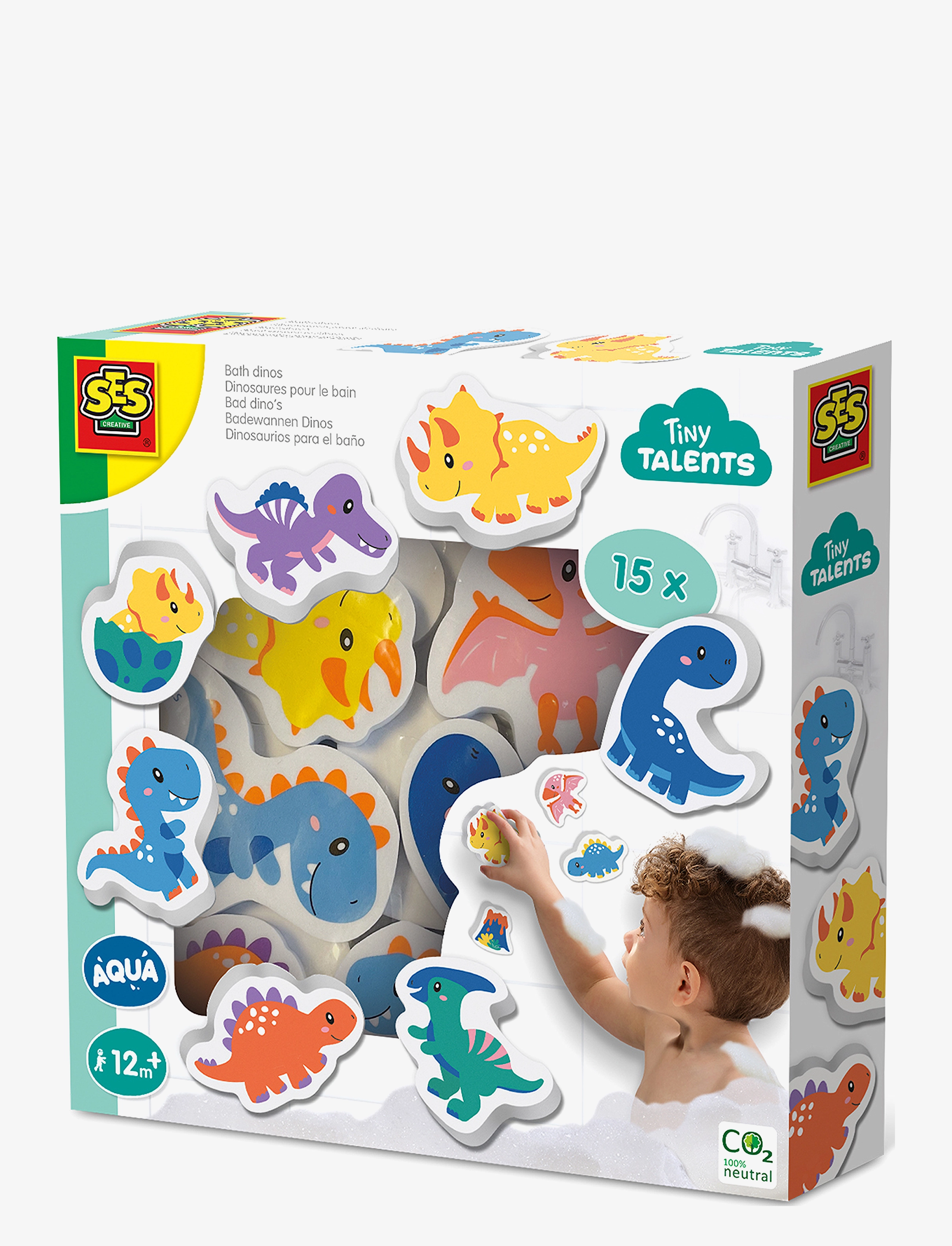 SES Creative Bath Time - Foam Dinosaurs, One Size, Multi/patterned, Bath & Water Legetøj > Bath Legetøj, Børn