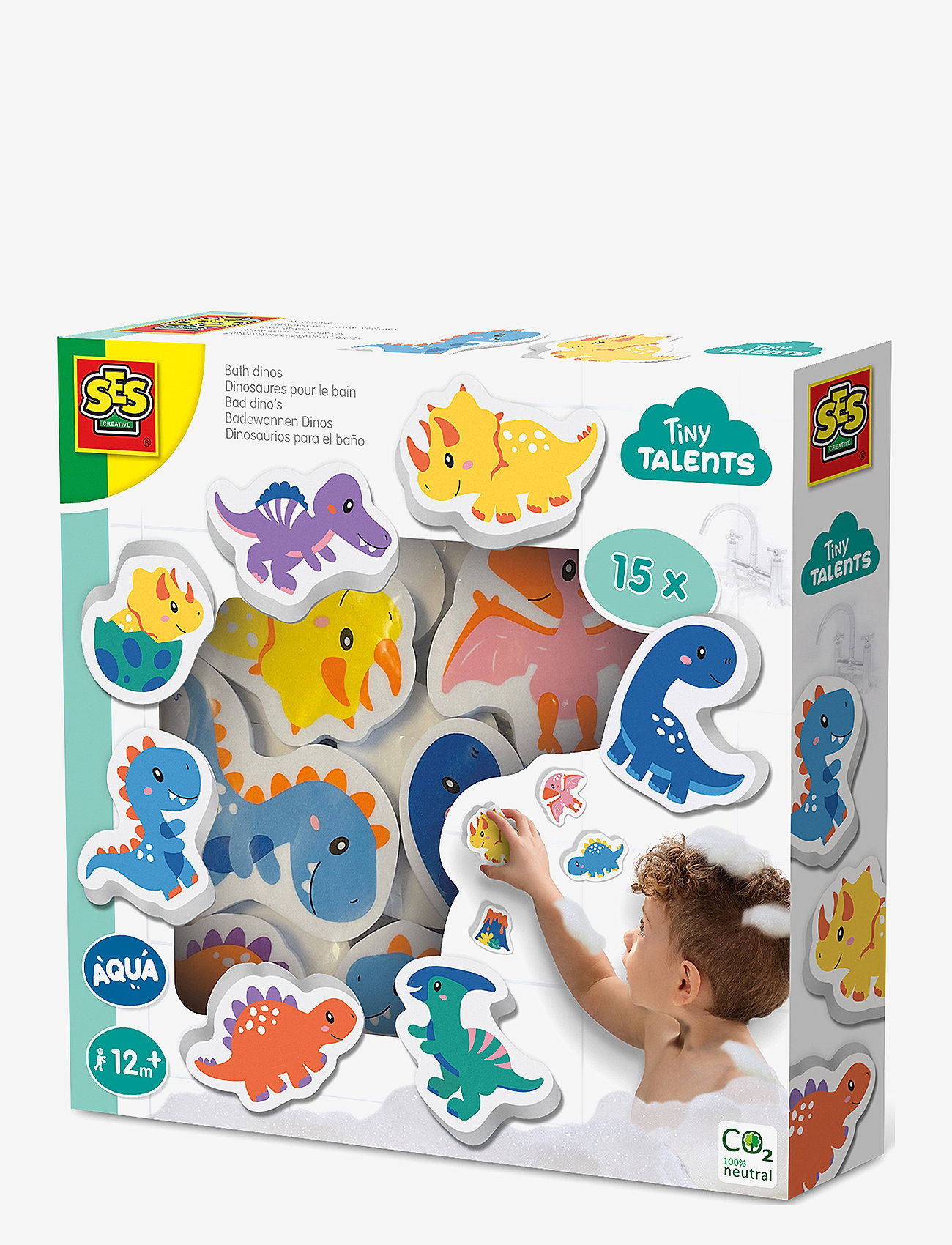 SES Creative - Bath Time - Foam Dinosaurs - vannimänguasjad - multi - 0