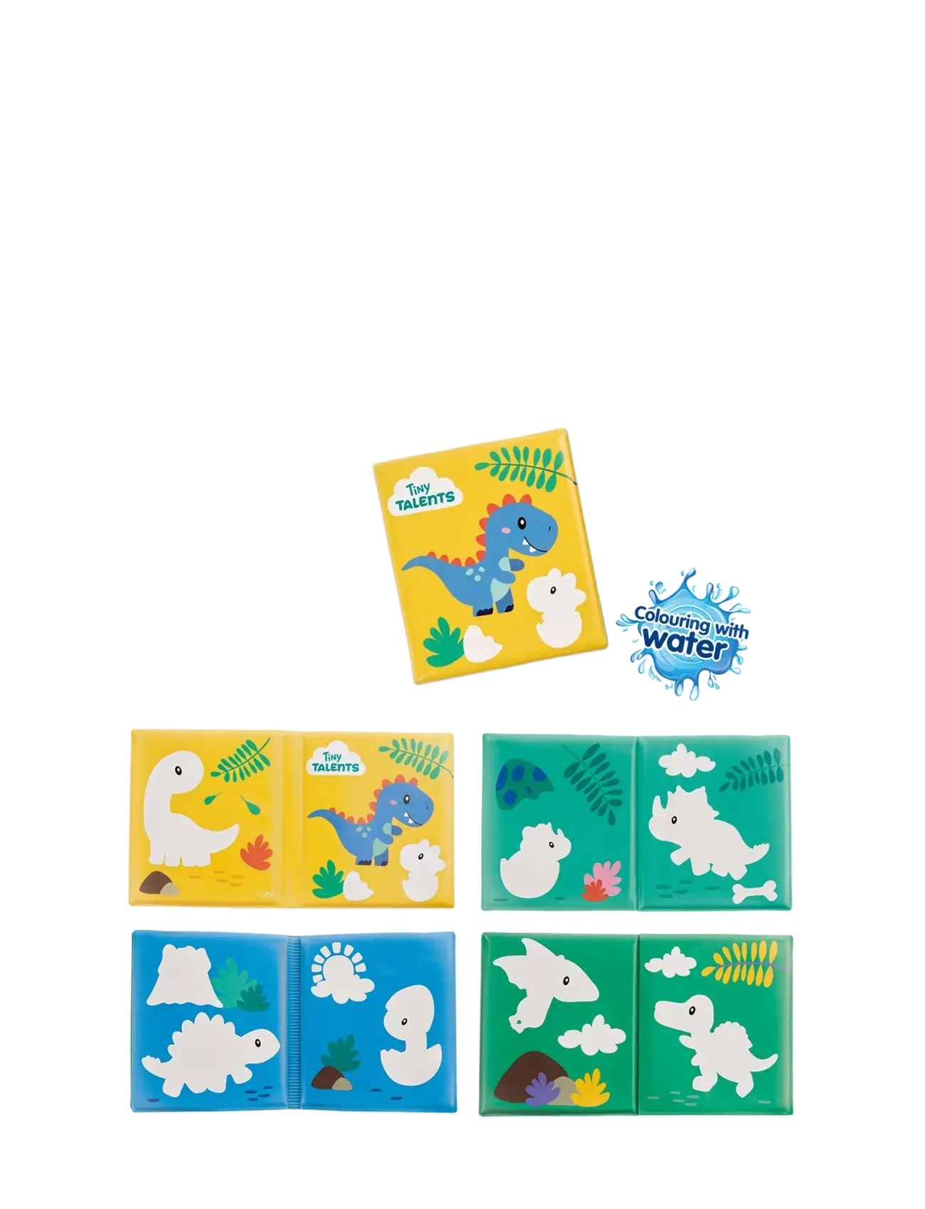 SES Creative - Bath Time - Colouring with Water - Dino Bath Book - vannas rotaļlietas - multi - 2