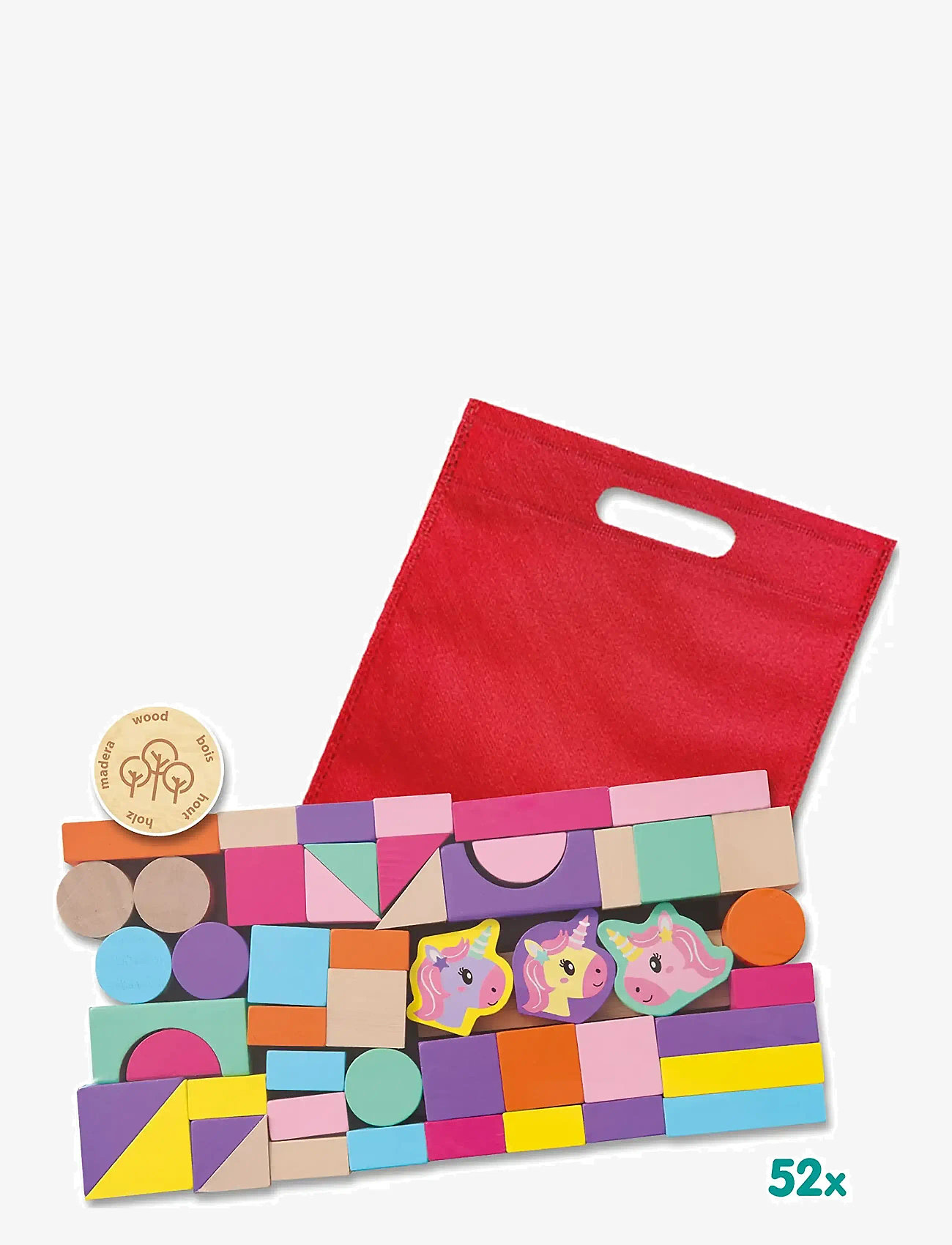 SES Creative - Wooden Building Blocks - Unicorn 52 pcs - building blocks - multi - 2