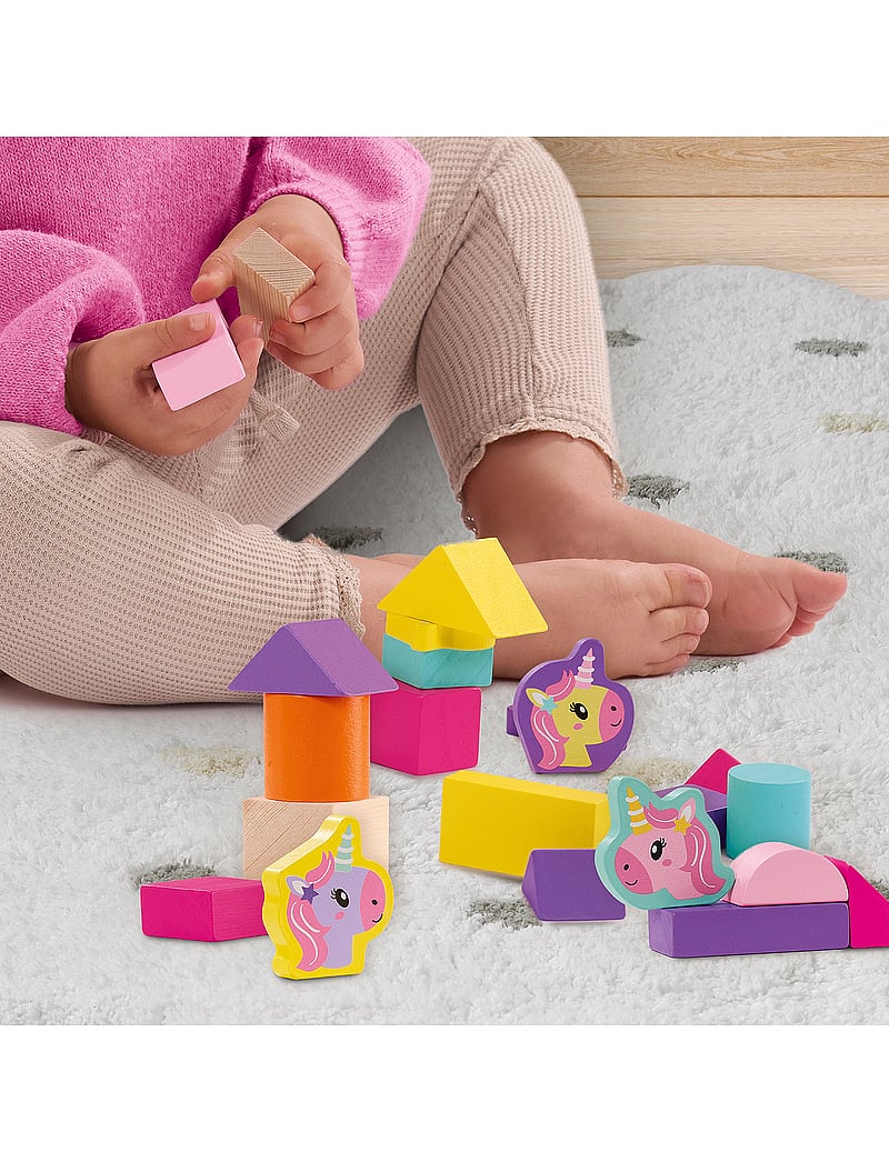 SES Creative - Wooden Building Blocks - Unicorn 52 pcs - bausteine - multi - 0