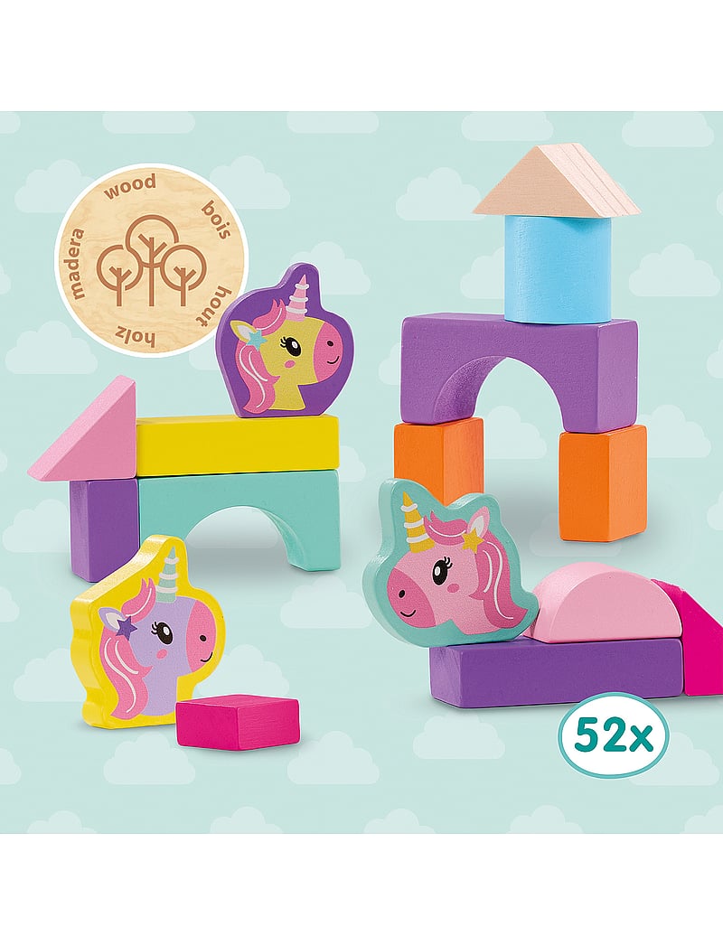 SES Creative - Wooden Building Blocks - Unicorn 52 pcs - bausteine - multi - 3