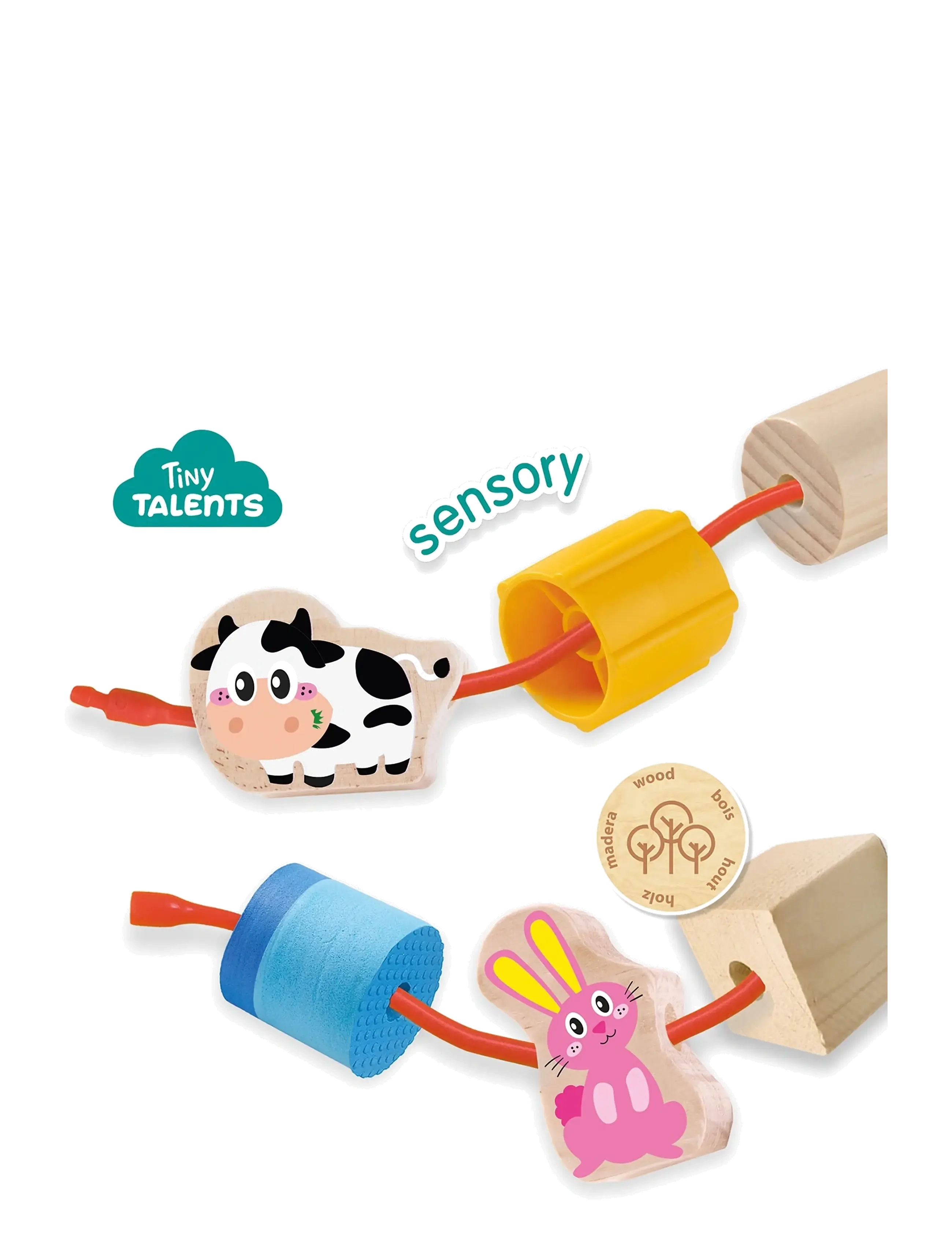 SES Creative - Lacing Sensory Beads - Farm Animals - steam-spielzeug - multi - 1