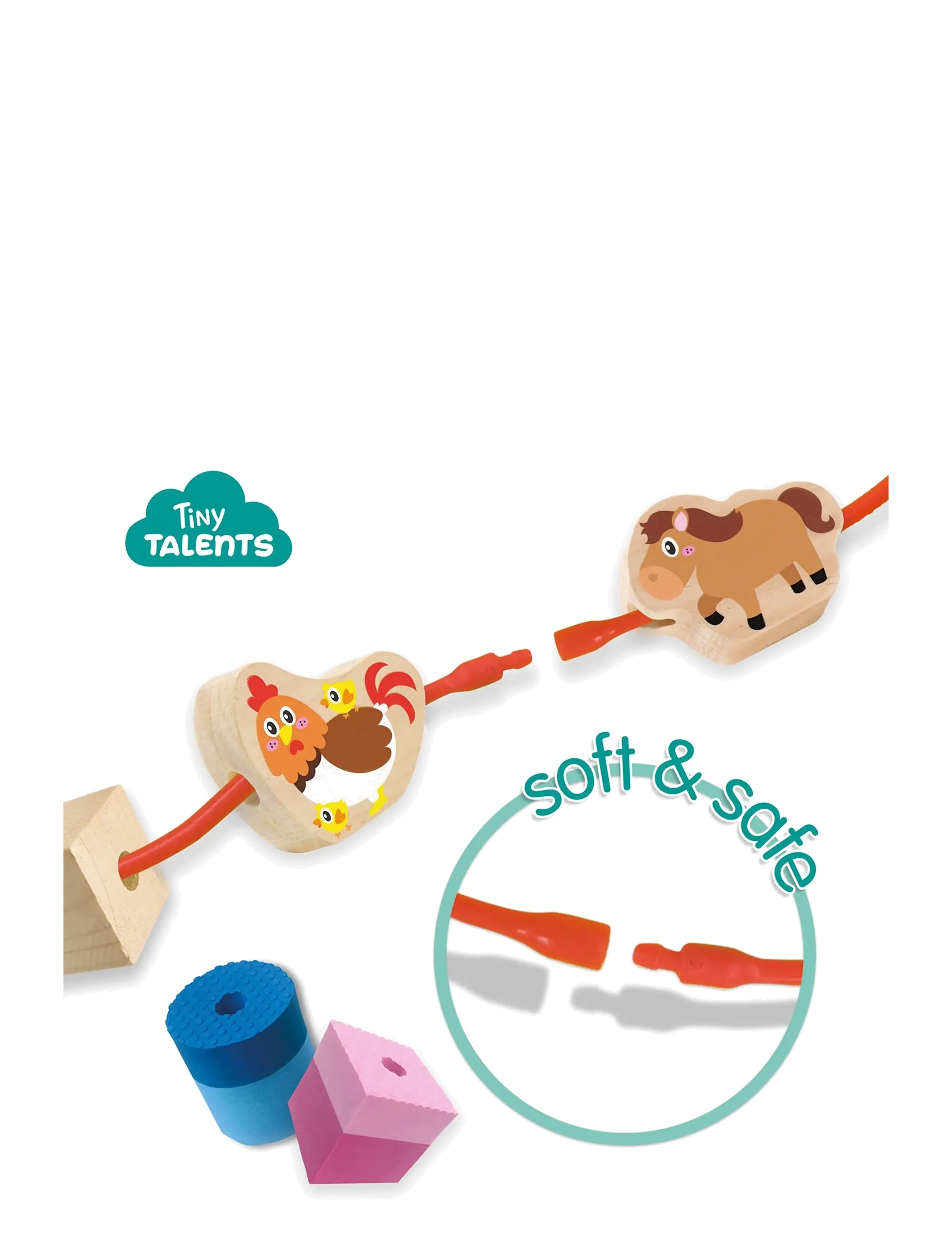 SES Creative - Lacing Sensory Beads - Farm Animals - steam-spielzeug - multi - 2