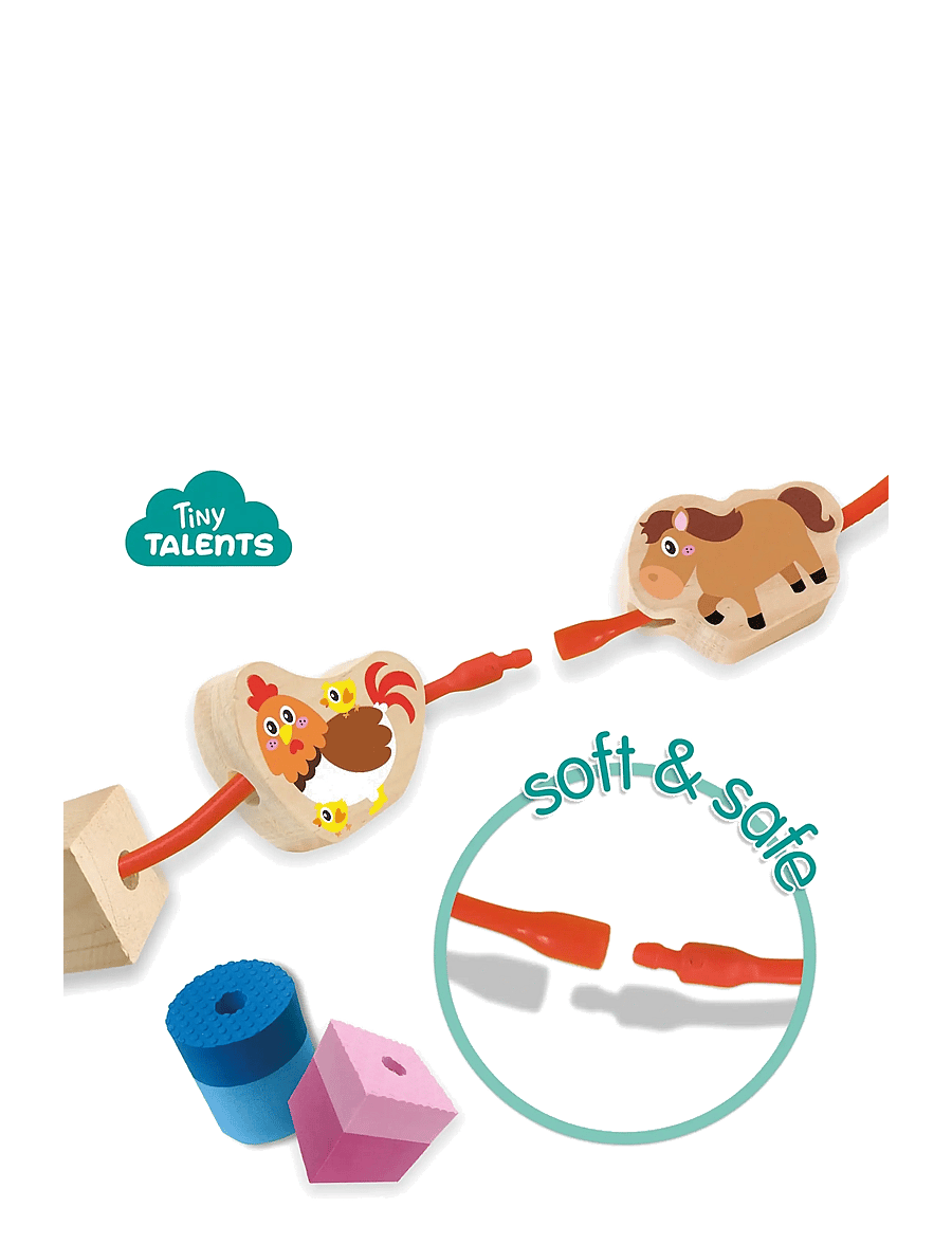 SES Creative - Lacing Sensory Beads - Farm Animals - steam-spielzeug - multi - 2