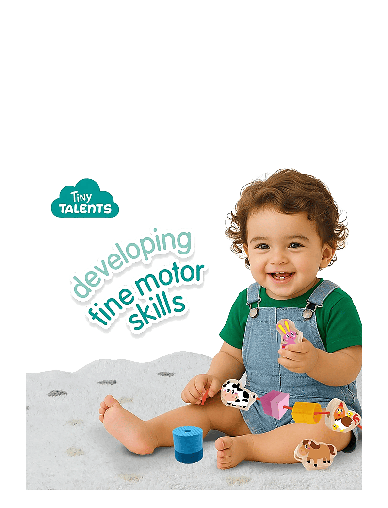 SES Creative - Lacing Sensory Beads - Farm Animals - steam-mänguasjad - multi - 3