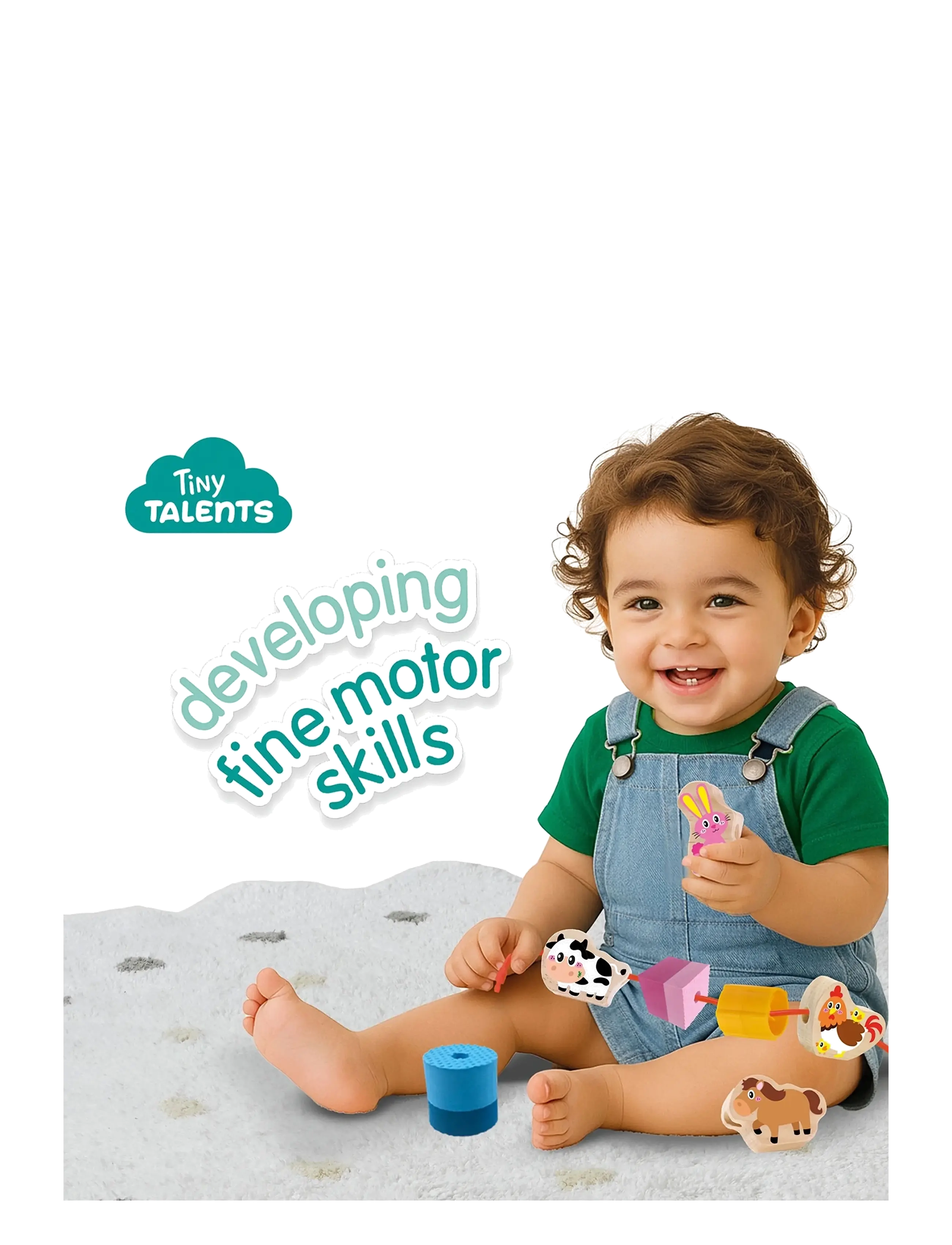 SES Creative - Lacing Sensory Beads - Farm Animals - steam-spielzeug - multi - 3