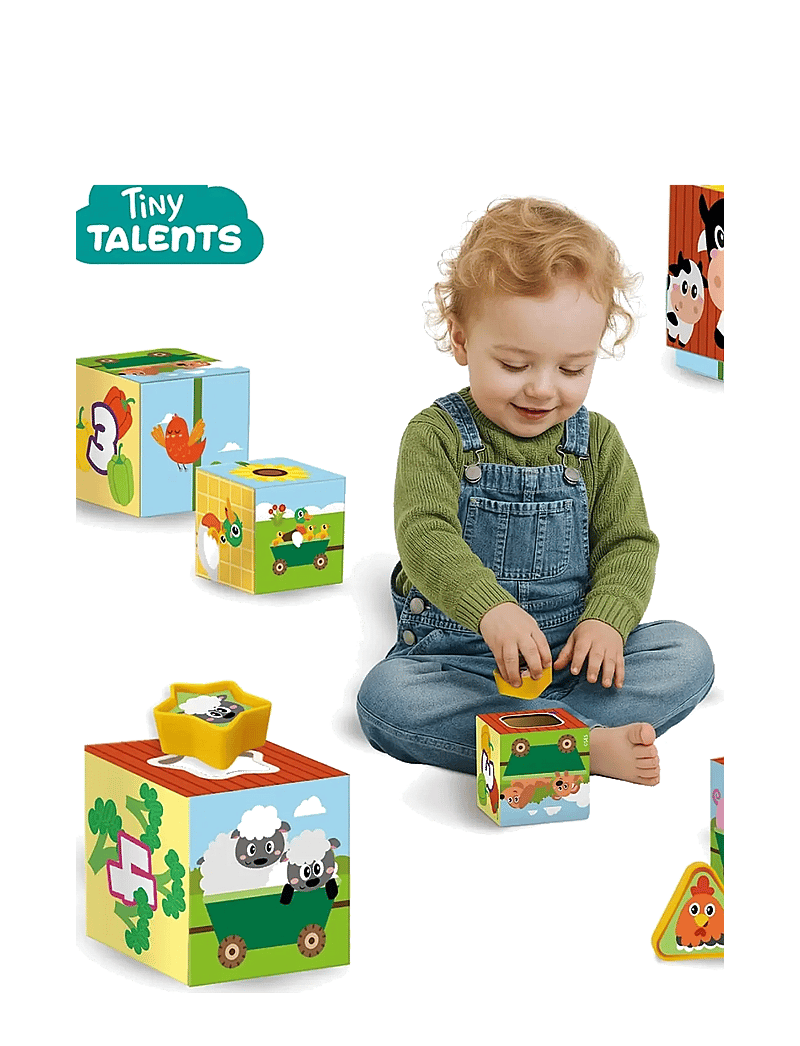 SES Creative - Stacking Blocks - Tower and Shape Sorter 2in1 - Farm Animals - sortierspiel - multi - 1