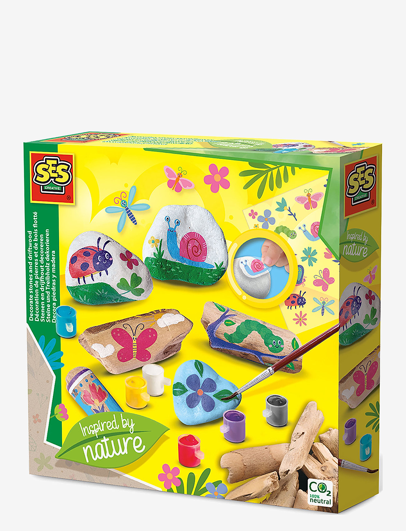 SES Creative - Decorate Stones and Driftwood - kit de loisirs créatifs - multi - 0