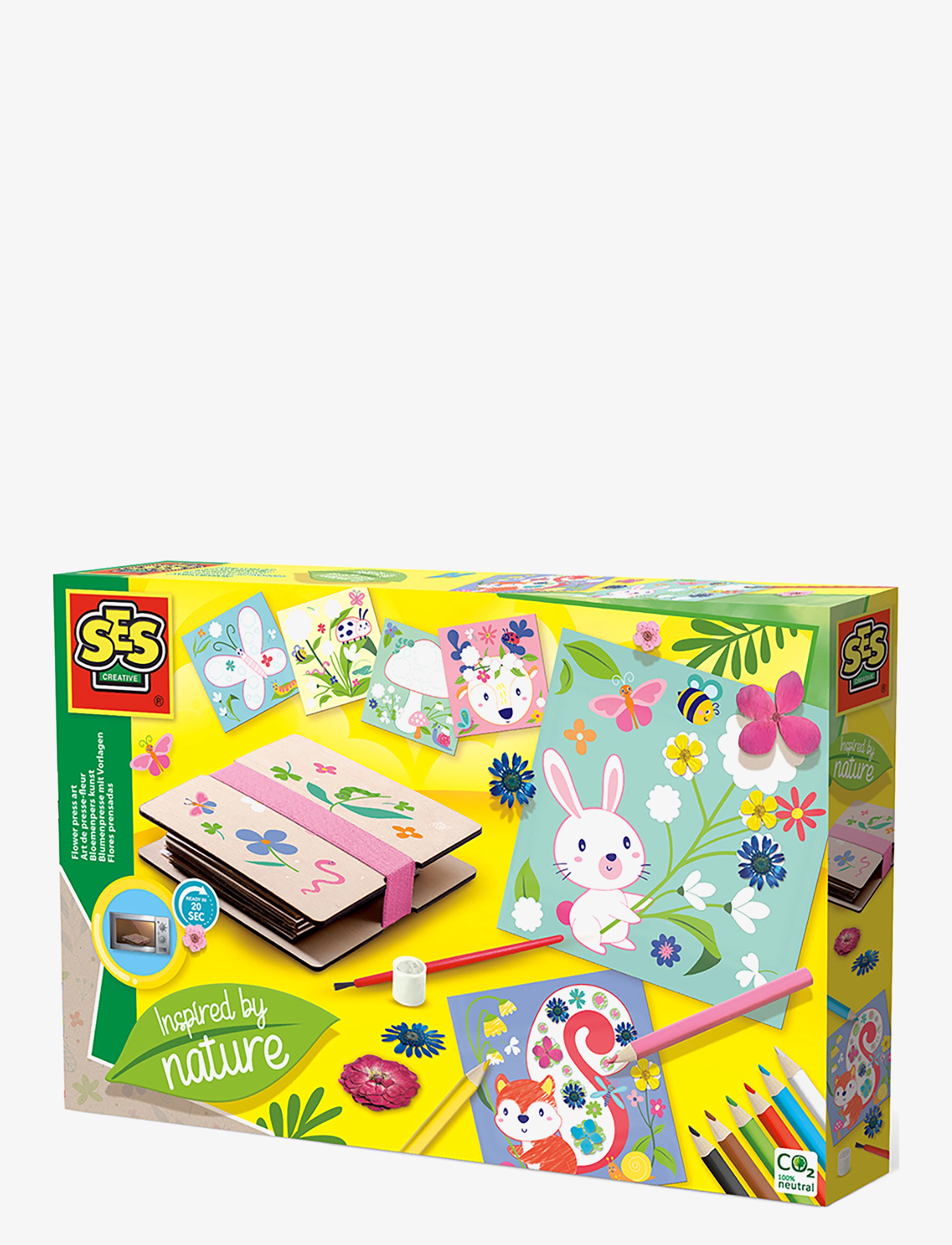 SES Creative Flower Press Art, One Size, Multi/patterned, Håndværk > Håndværkssæt, Børn