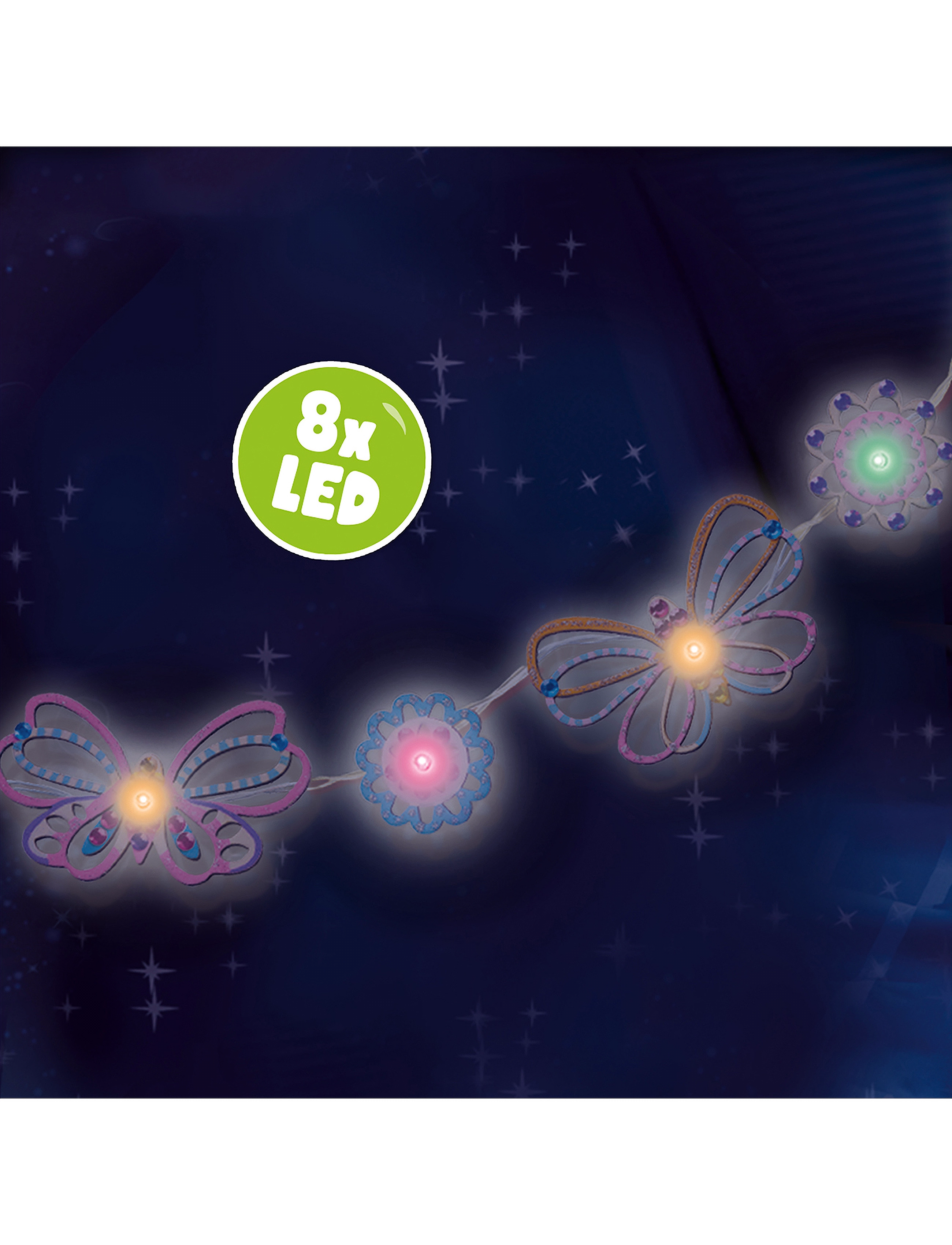 SES Creative Light Garland Inspired By Nature, One Size, Craft, Mehrfarbig/gemustert - Craft Sets, Kinder