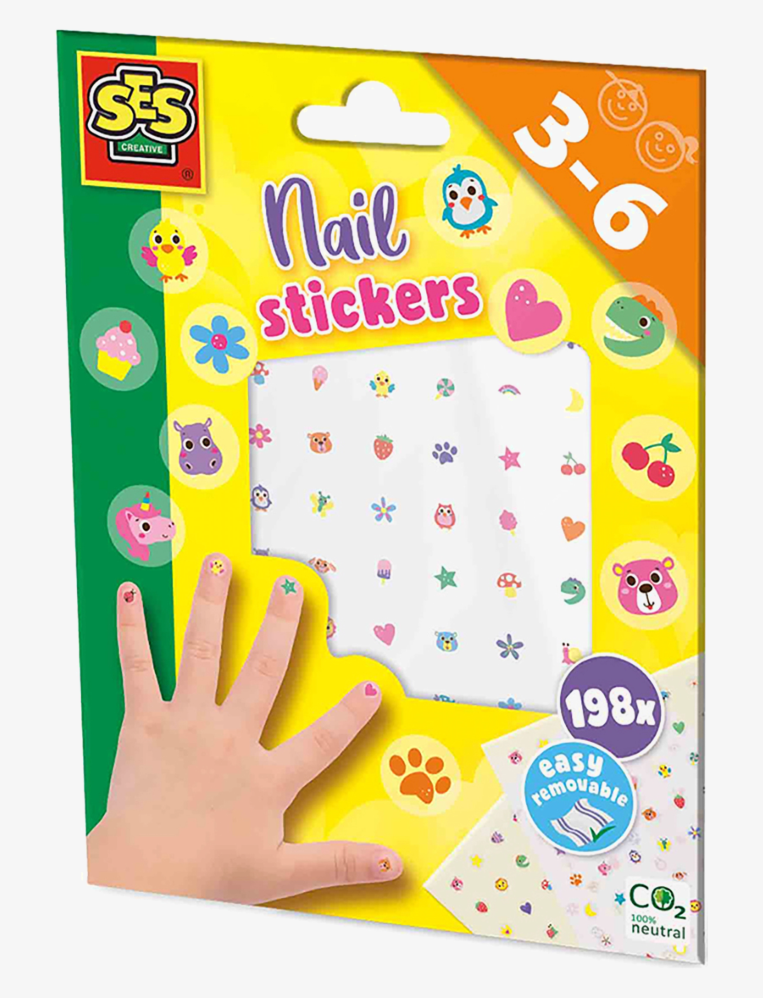 SES Creative Nail Stickers, One Size, Craft, Mehrfarbig/gemustert - Kinder