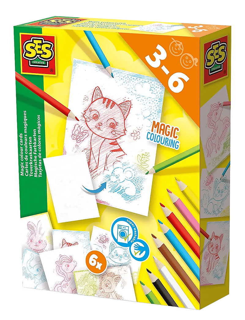 SES Creative - Scratch Colour Cards - Magic - mal- & bastelbücher - multi - 0