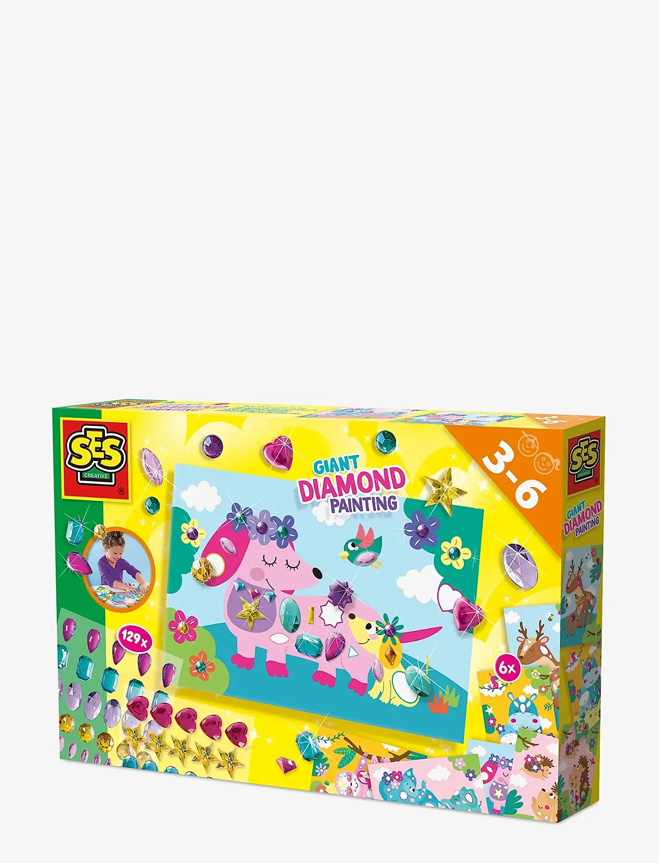 SES Creative - Diamond Painting - Giant Gems - käsitöökomplekt - multi - 0
