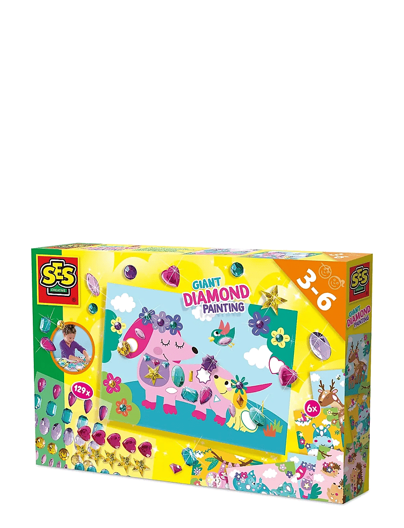 SES Creative - Diamond Painting - Giant Gems - käsitöökomplekt - multi - 0