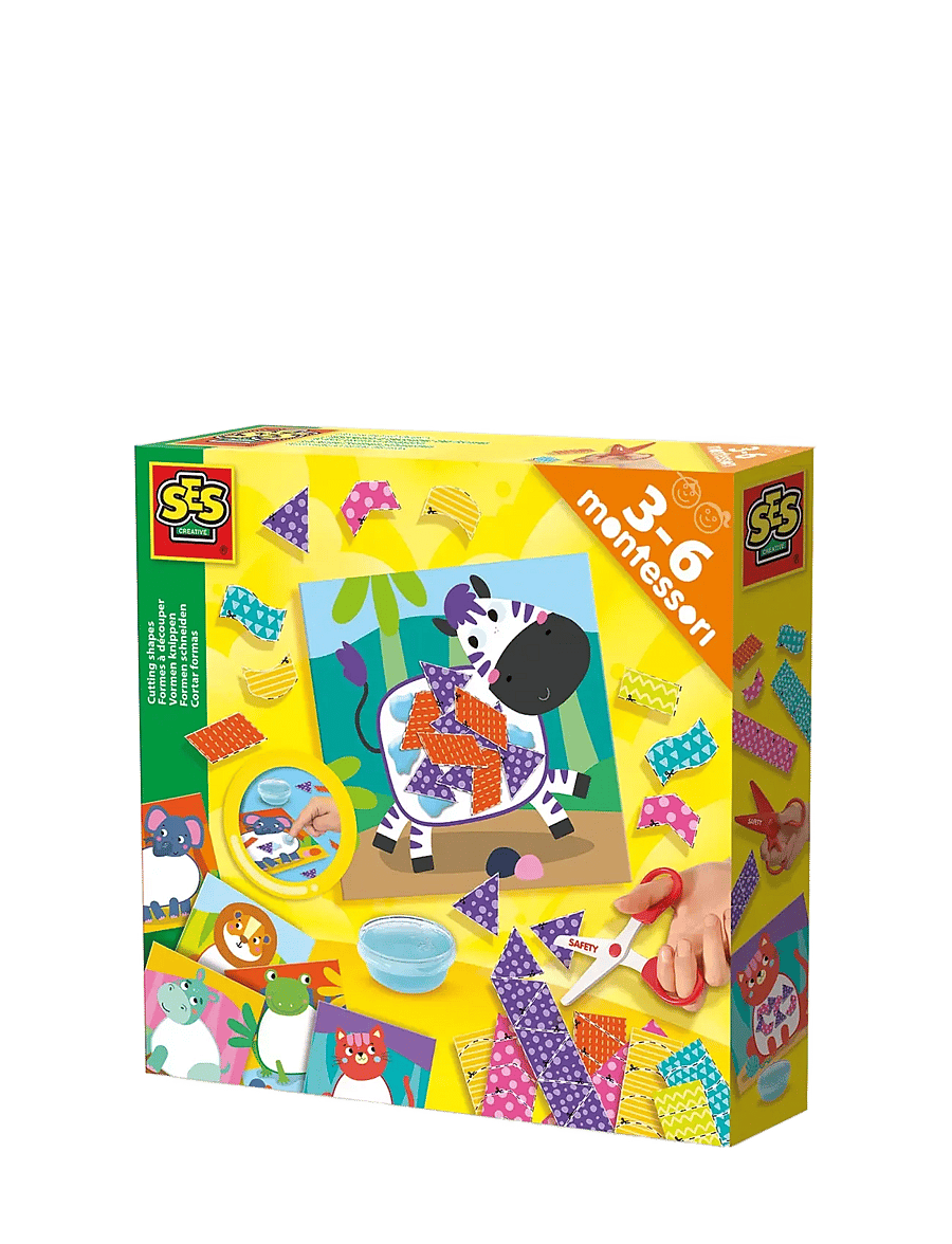 SES Creative - Montessori - Cutting Shapes - käsitöökomplekt - multi - 1